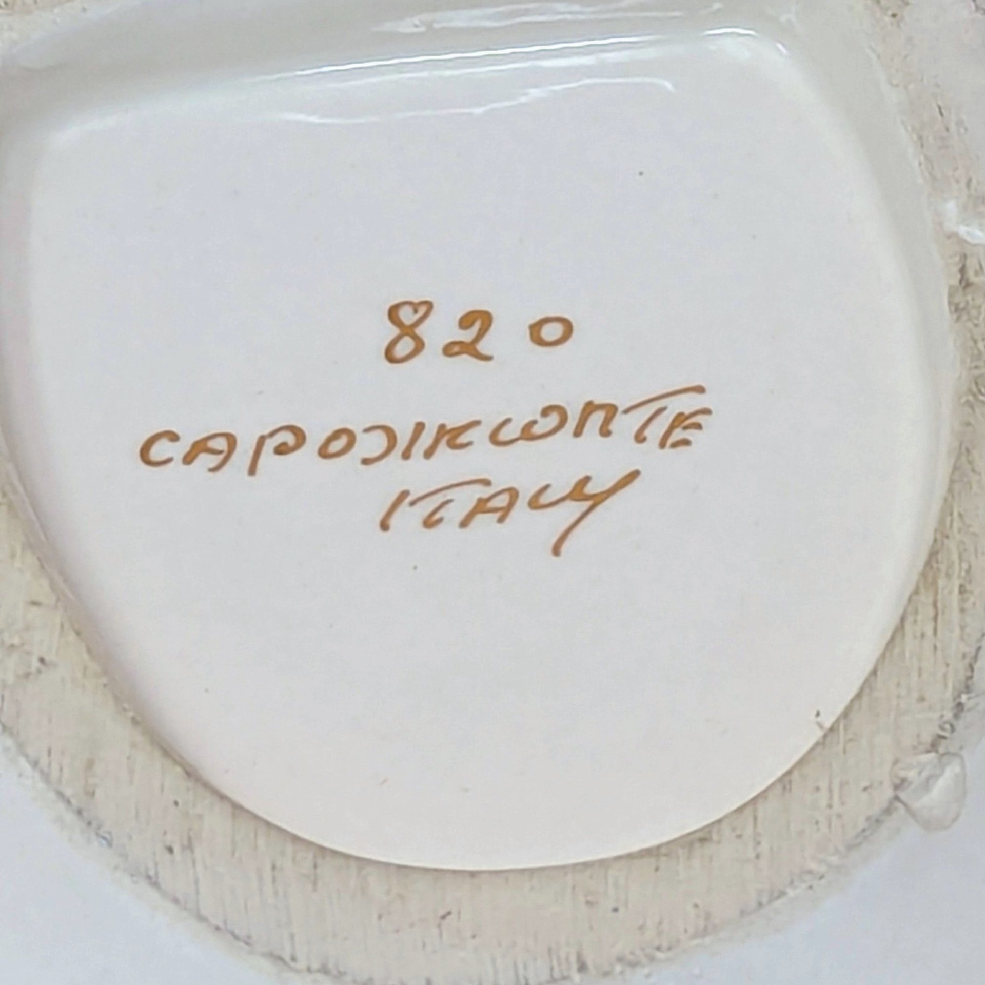 Mid-Century Capodimonte Relief Trinket Dish