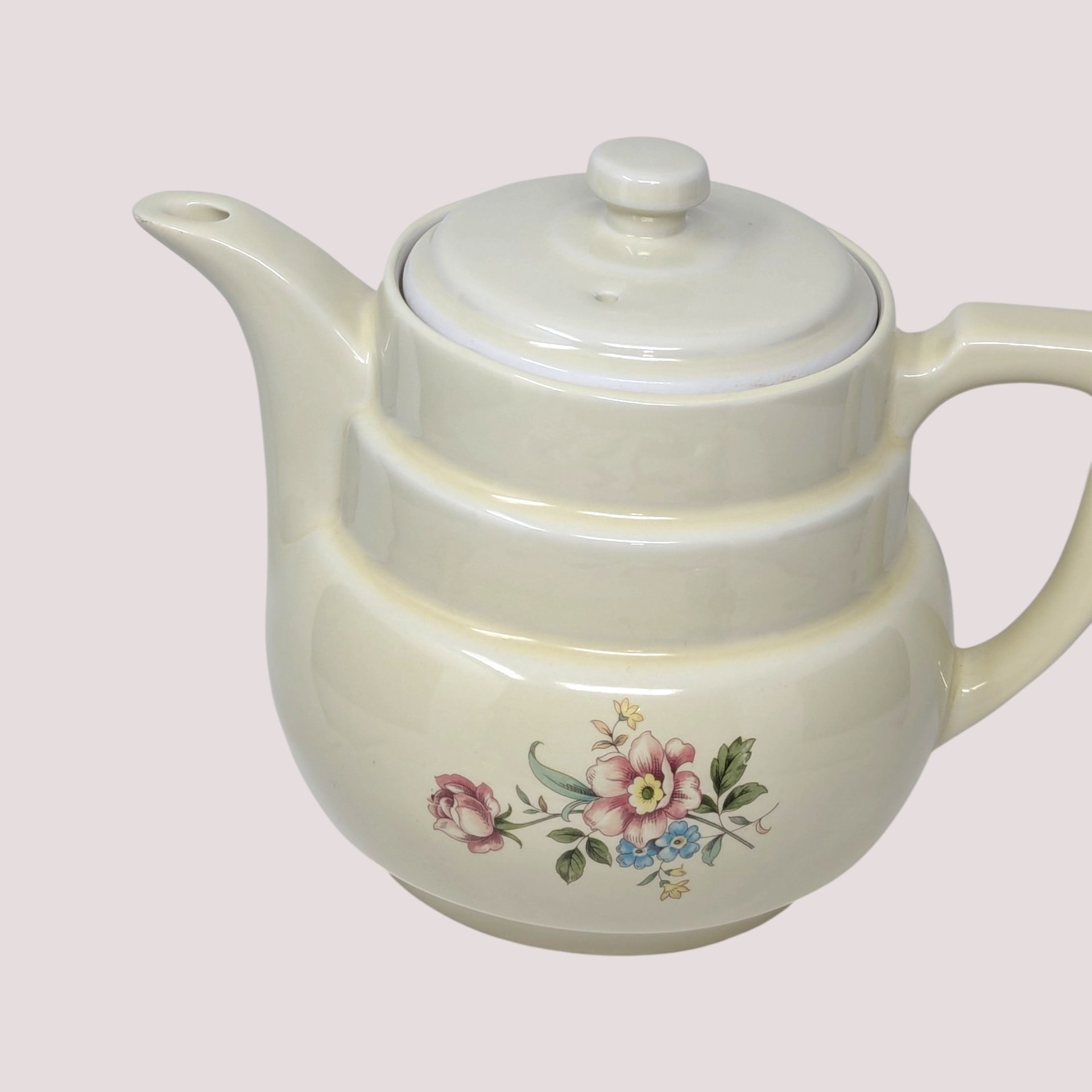 Mid Century Hall Rambling Rose Ceramic Coffee Pot