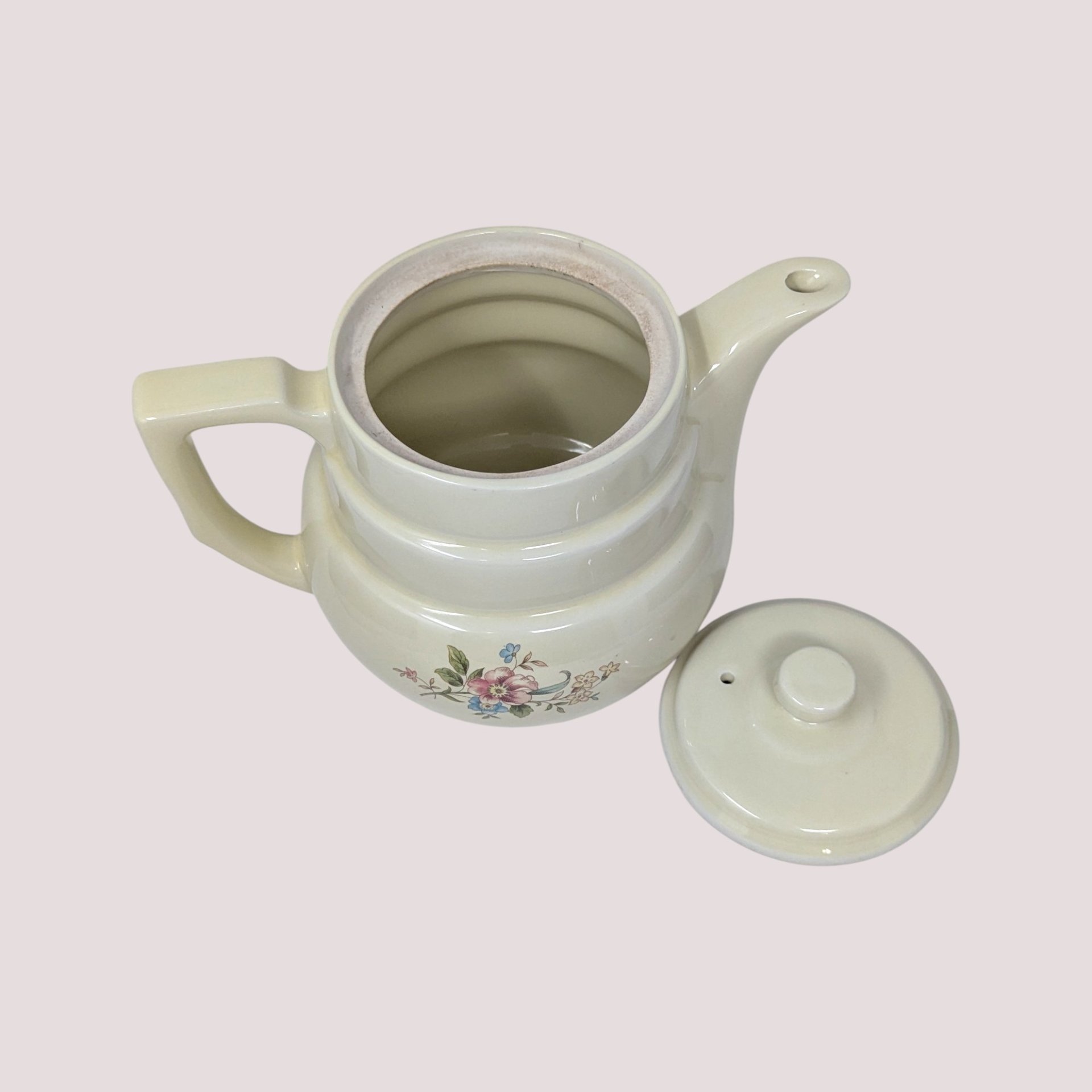 Mid Century Hall Rambling Rose Ceramic Coffee Pot