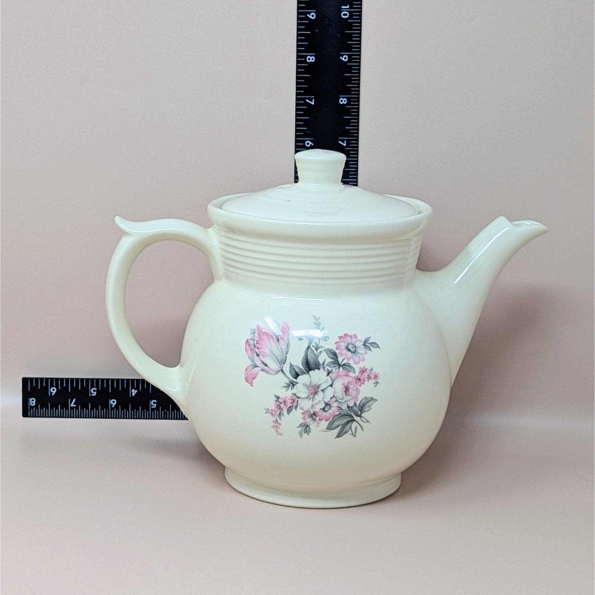 1940s Hall China Floral Coffee Pot 