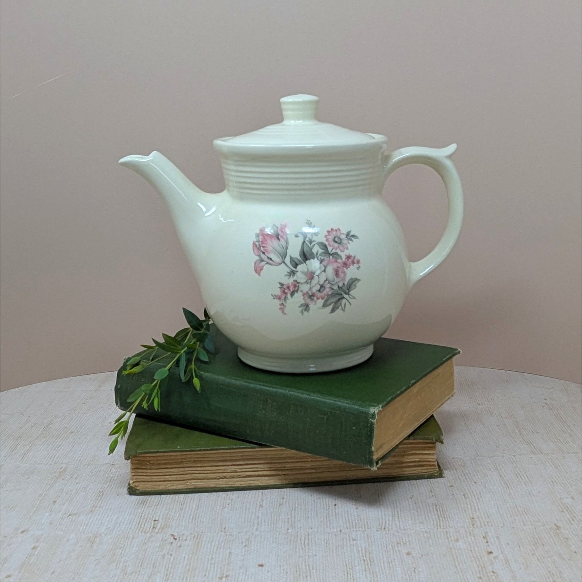 1940s Hall China Floral Coffee Pot – Pink Tulip Drip-O-Lator