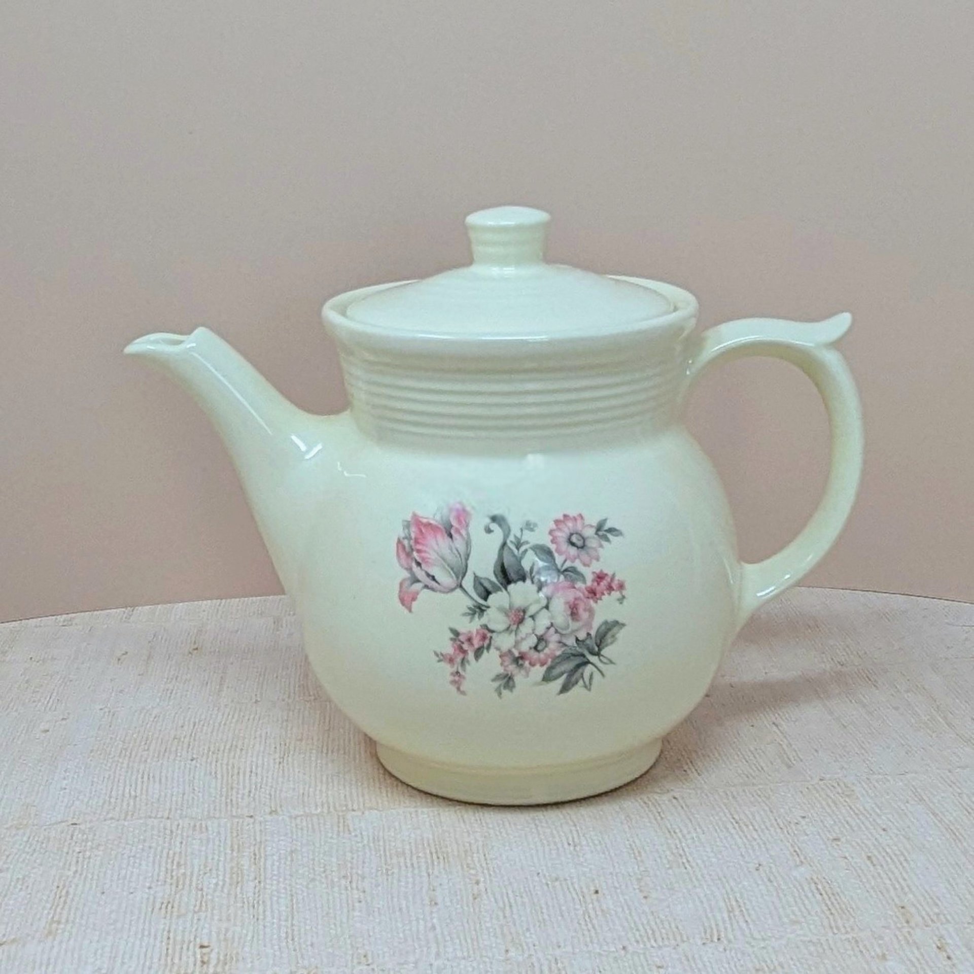 1940s Hall China Floral Coffee Pot 