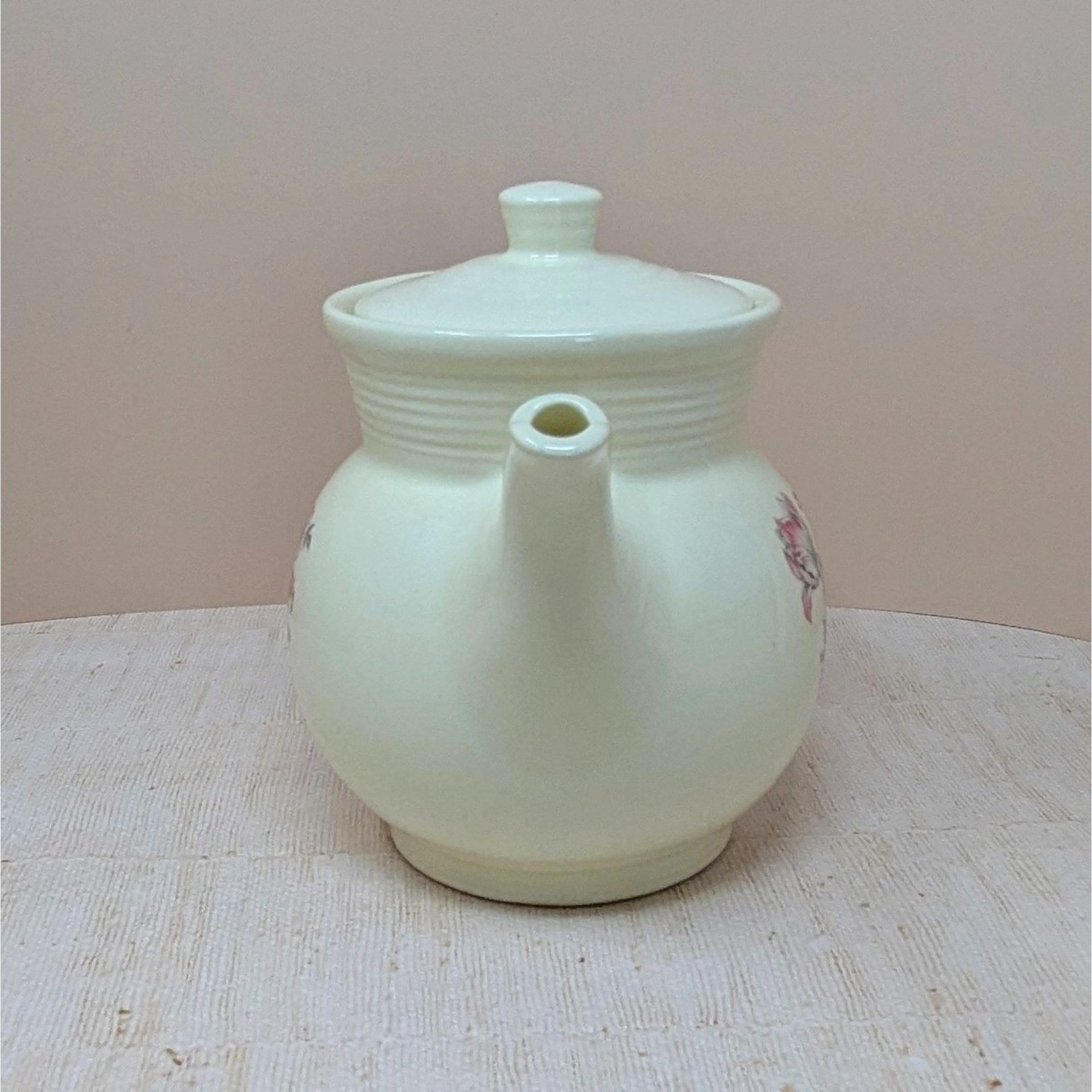 1940s Hall China Floral Coffee Pot 