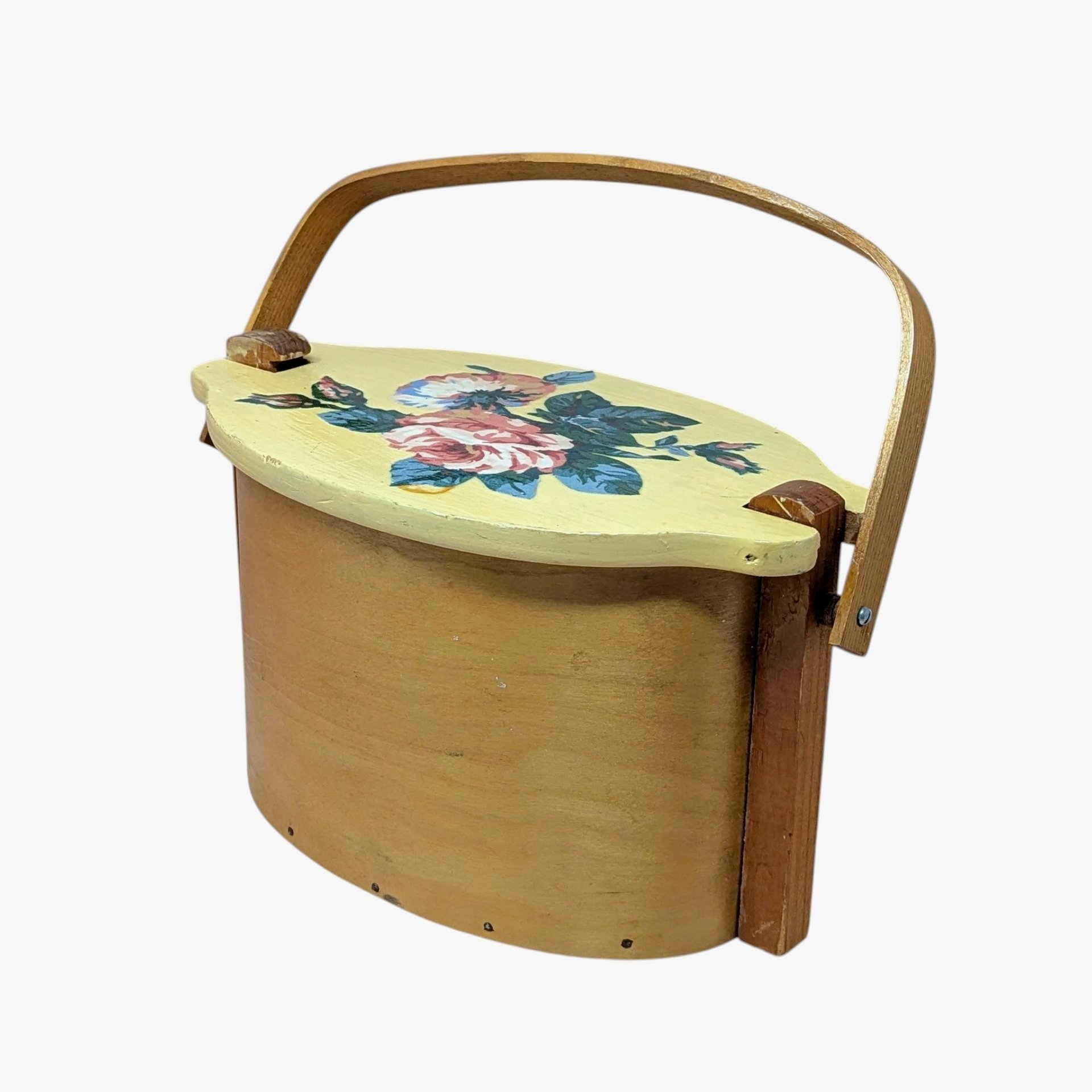 Mid-Century Basketville "Putney" Wood Basket 