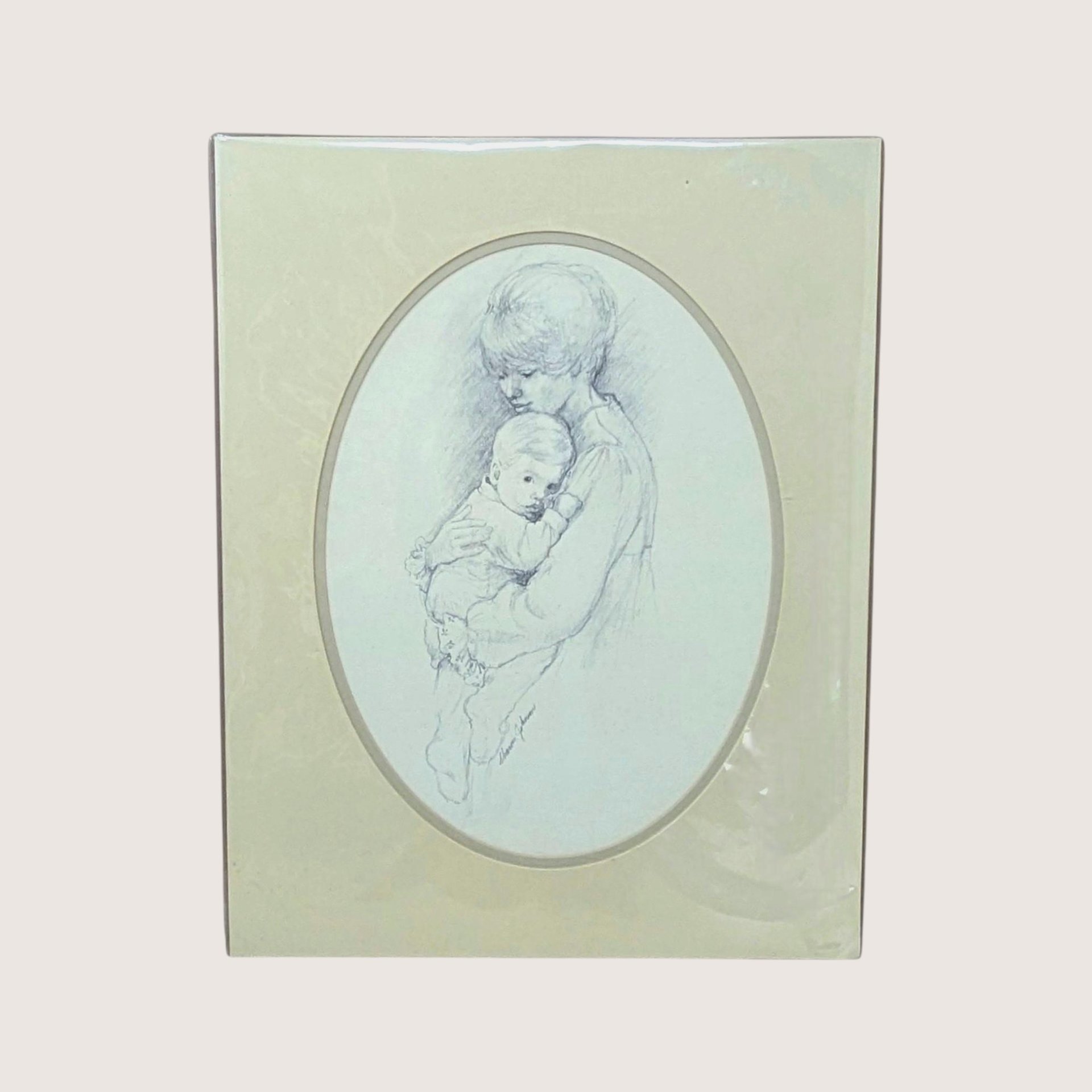 Vintage 1975 Sharon Johnson Mother and Child Prints