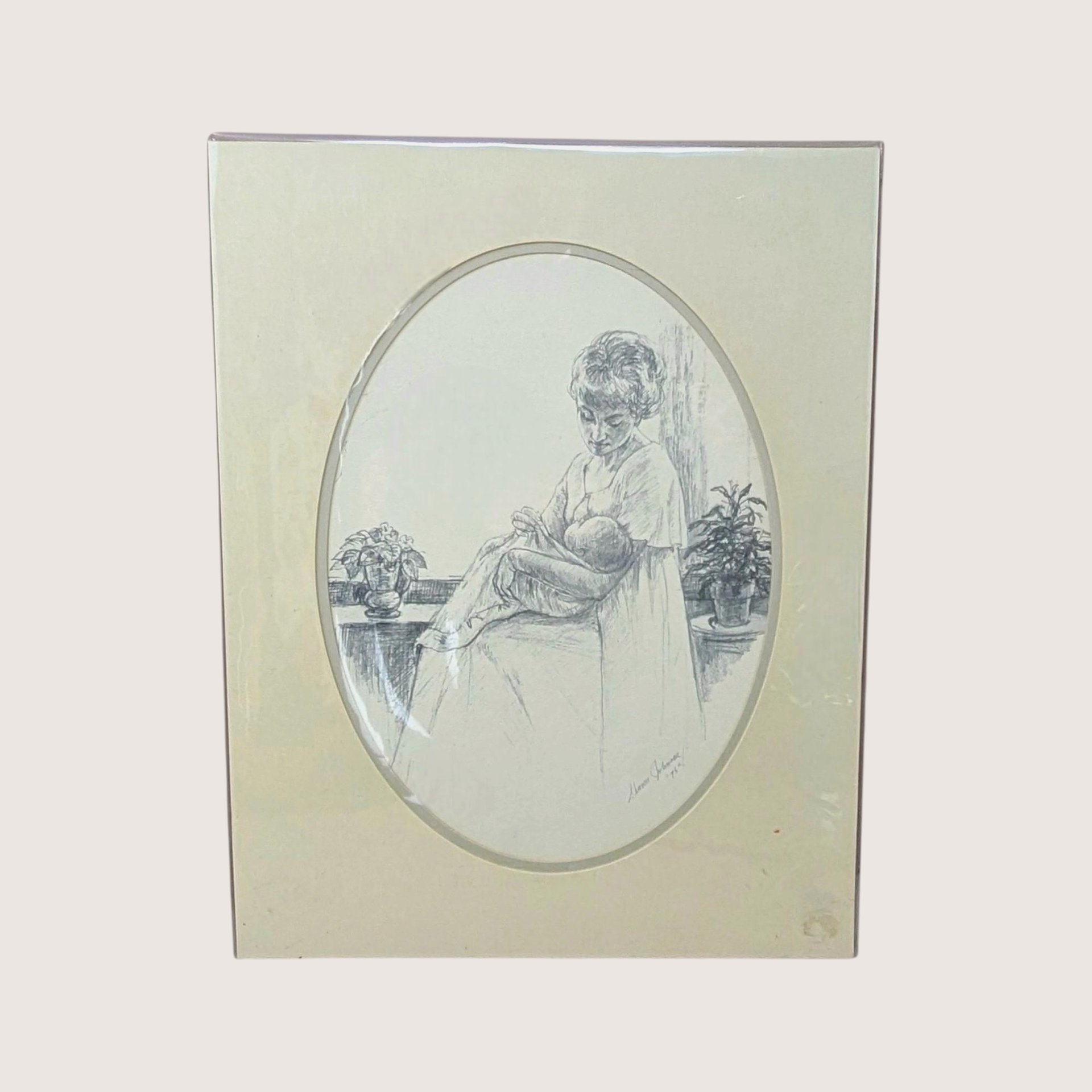 Vintage 1975 Sharon Johnson Mother and Child Prints
