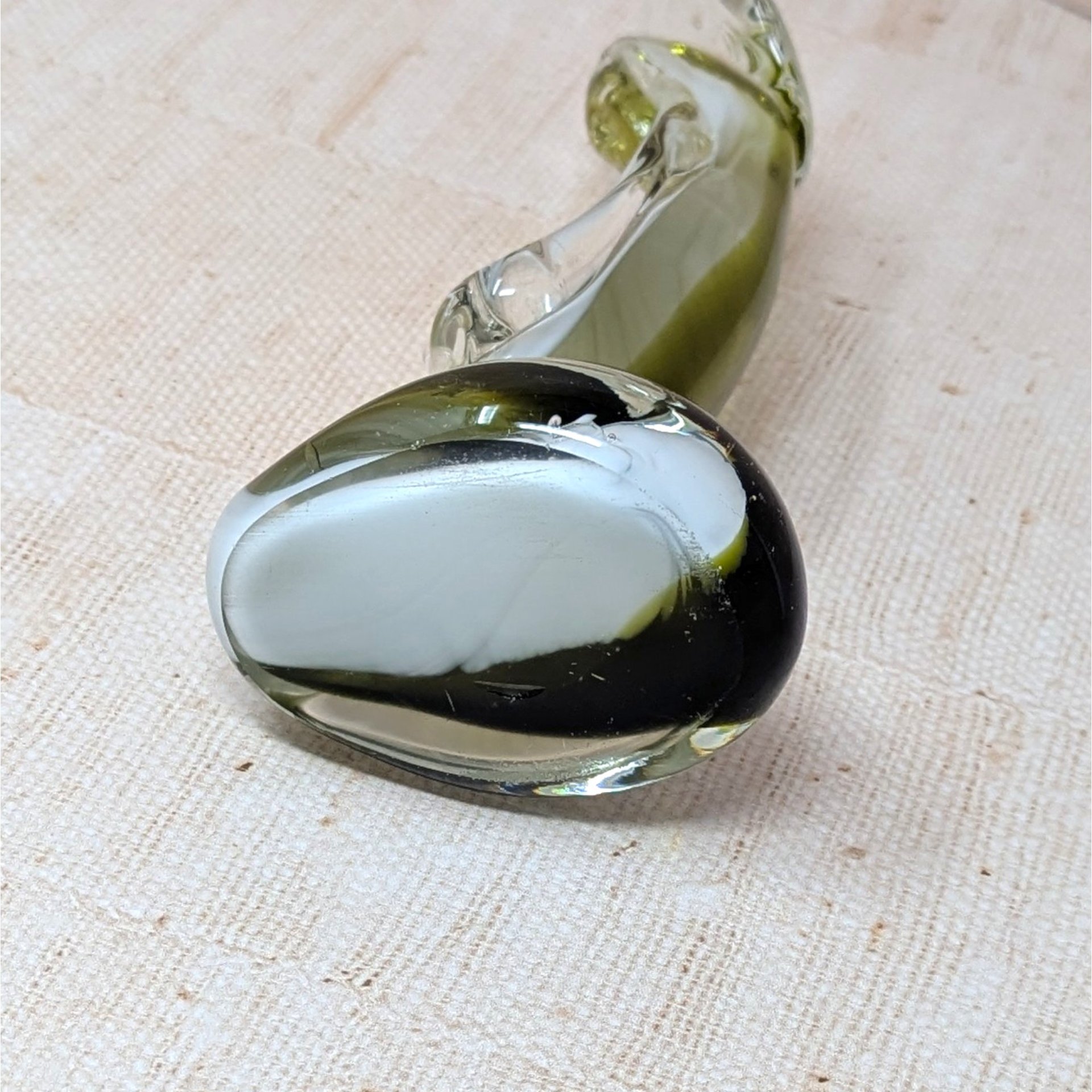 Mid-Century Icet Venezuela "Emerald Prayer" Art Glass Sculpture