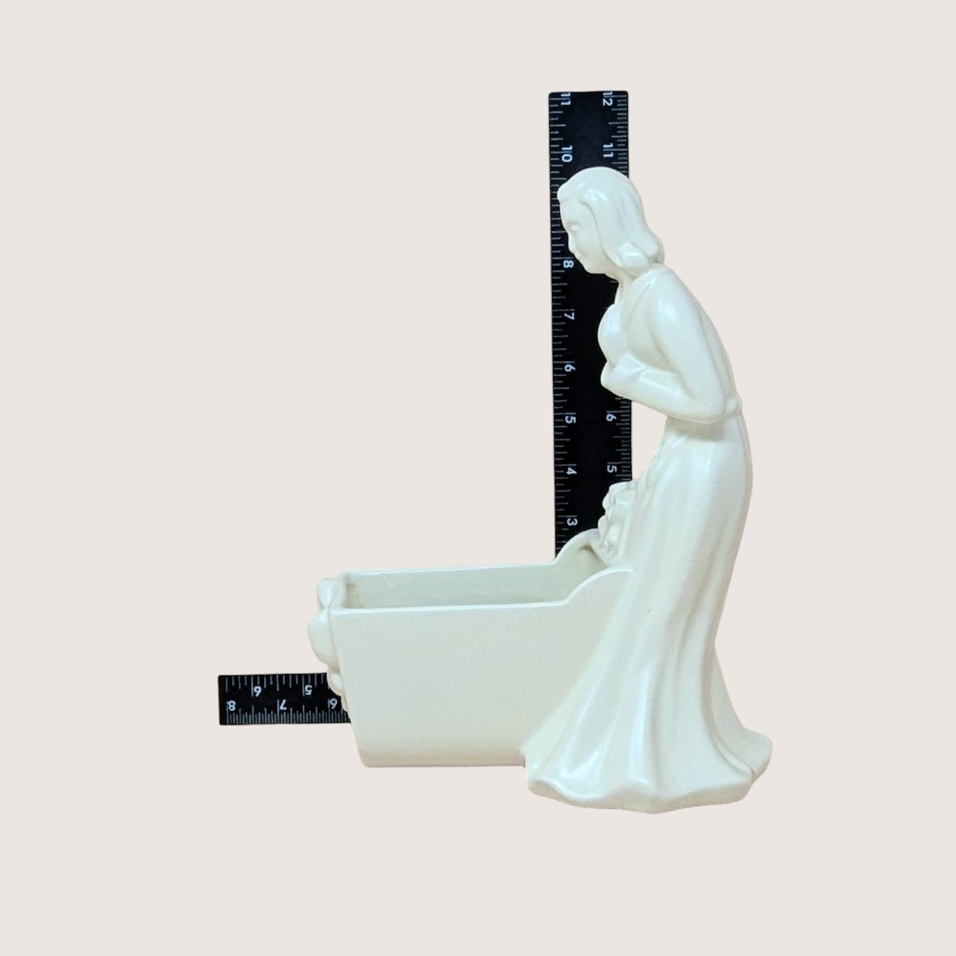 Mid-Century Royal Haeger "Mother’s Watch" Figural Cradle Planter