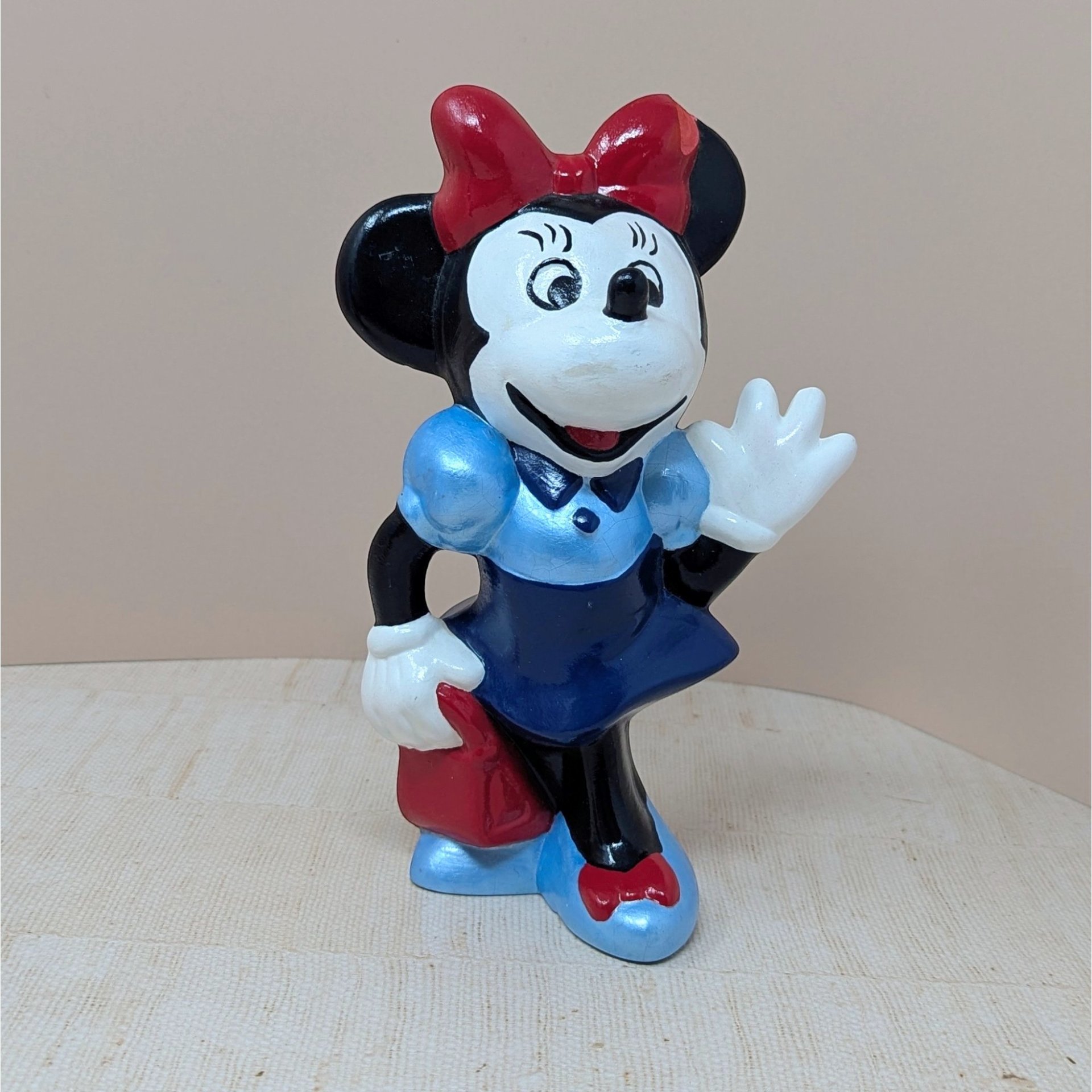 1970s "Dapper" Mickey & Minnie – Vintage 9-inch Hand-Painted Figurine Set