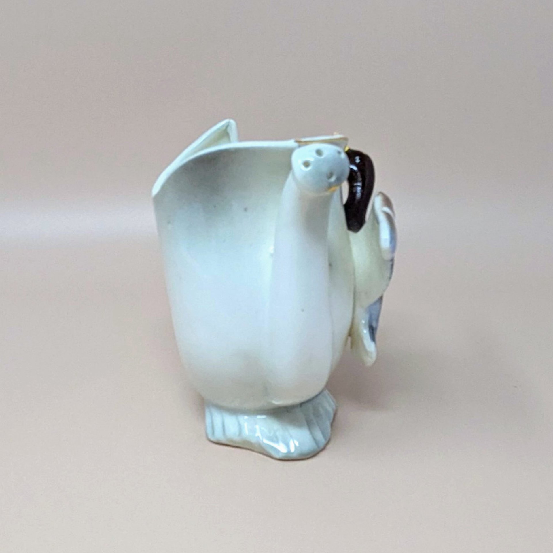 1950s Thames Japan Duck Watering Can – Vintage Hand-Painted Ceramic Figural Vase