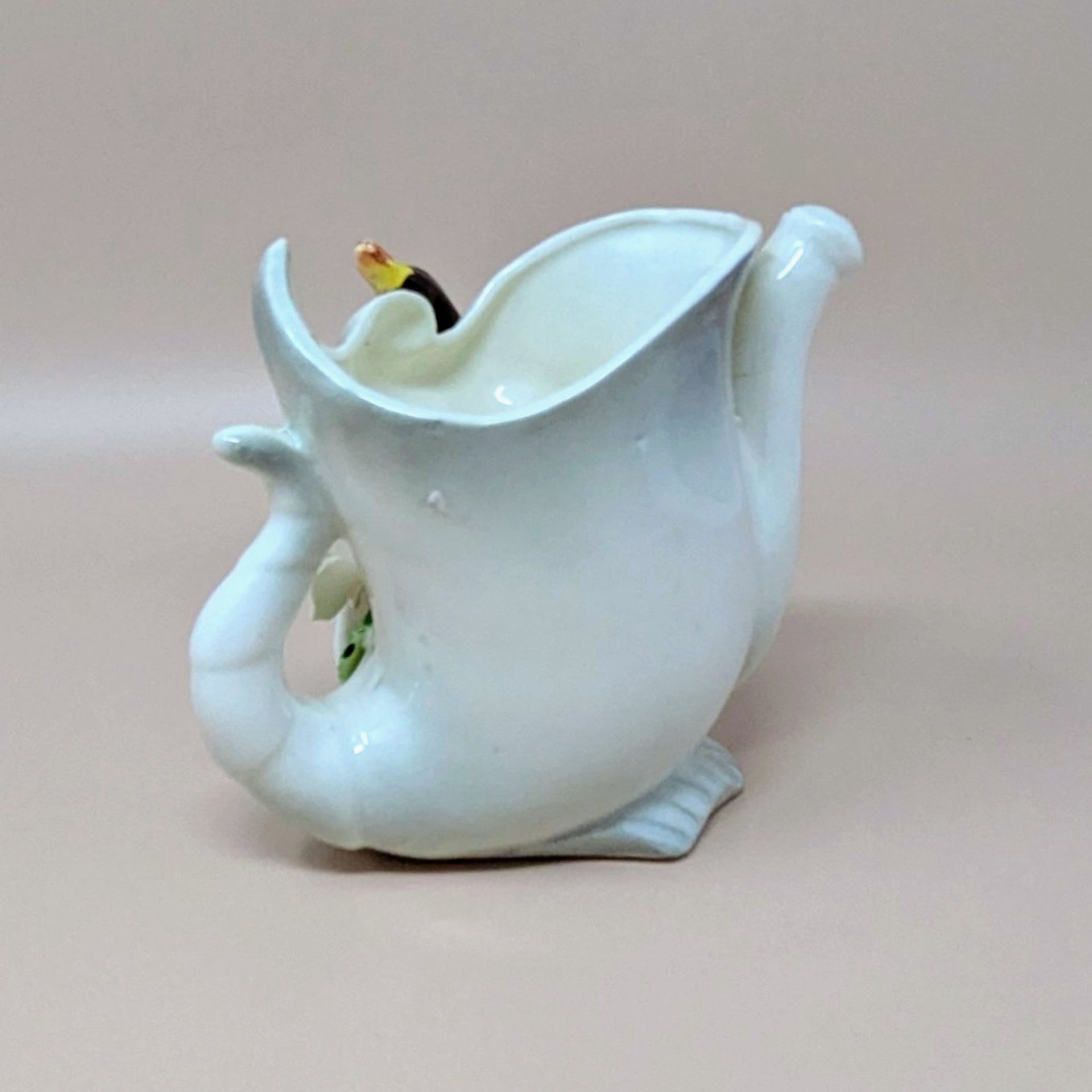1950s Thames Japan Duck Watering Can – Vintage Hand-Painted Ceramic Figural Vase