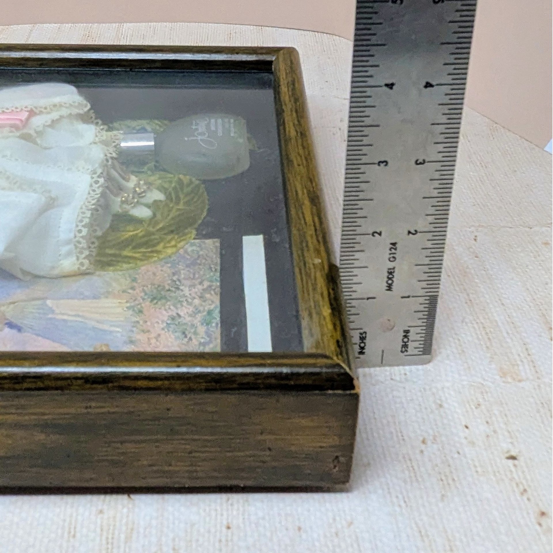 1980s Revlon Jontue Perfume Assemblage Shadow Box Wall Art