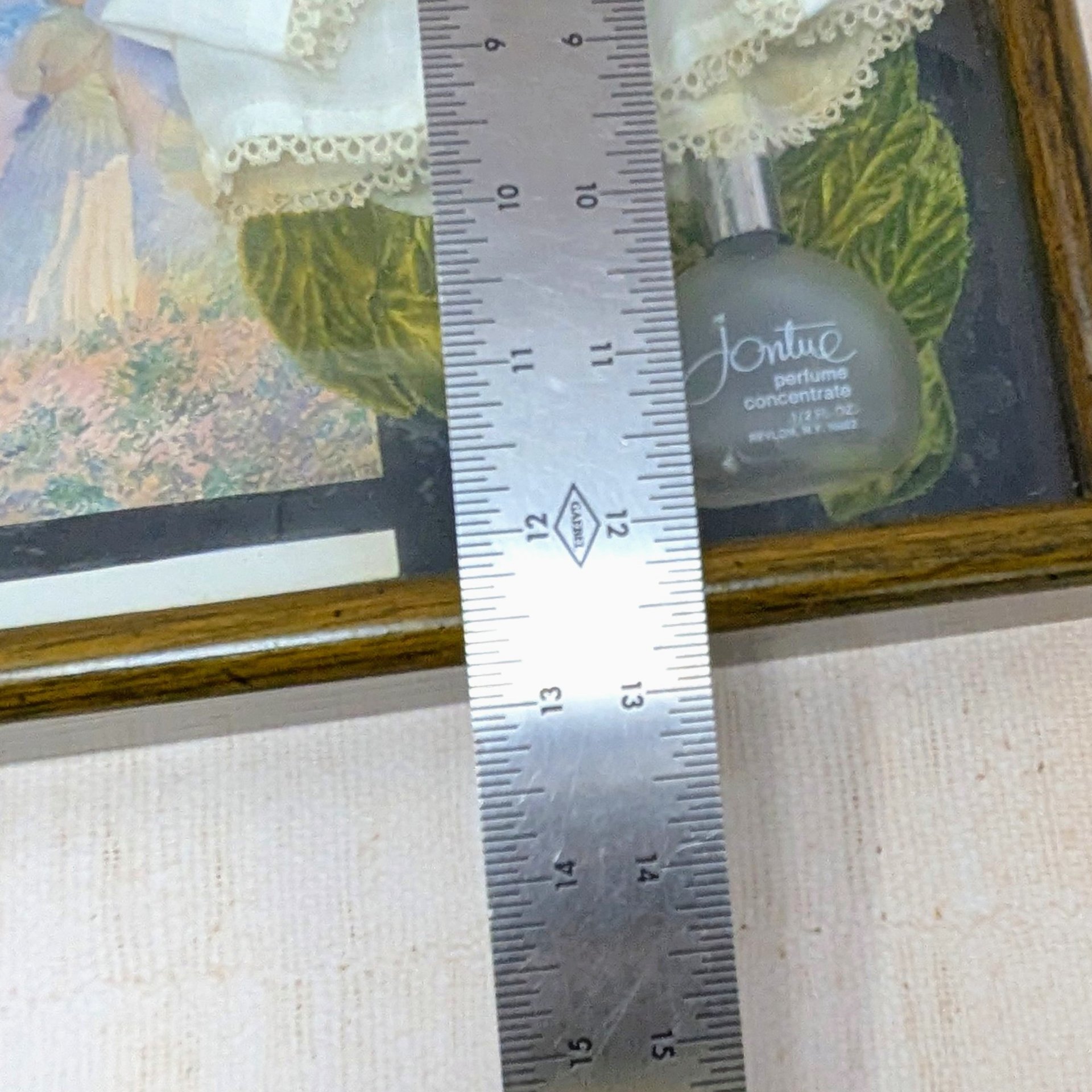 1980s Revlon Jontue Perfume Assemblage Shadow Box Wall Art