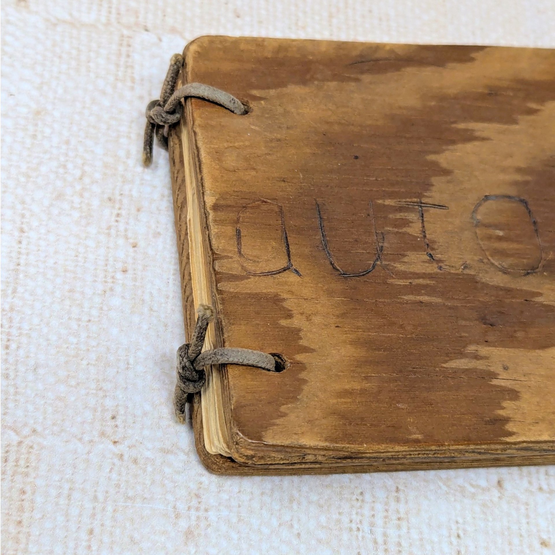 1948 Hand-Carved Wooden High School Autograph Book 