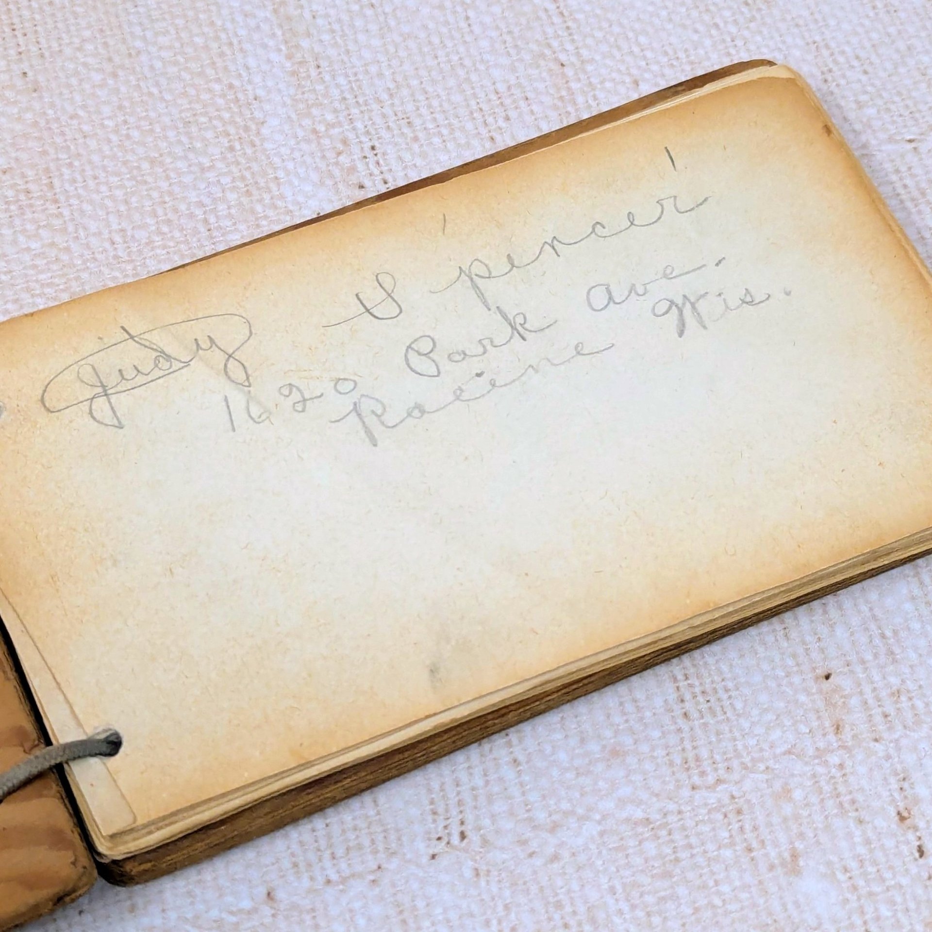 1948 Hand-Carved Wooden High School Autograph Book 