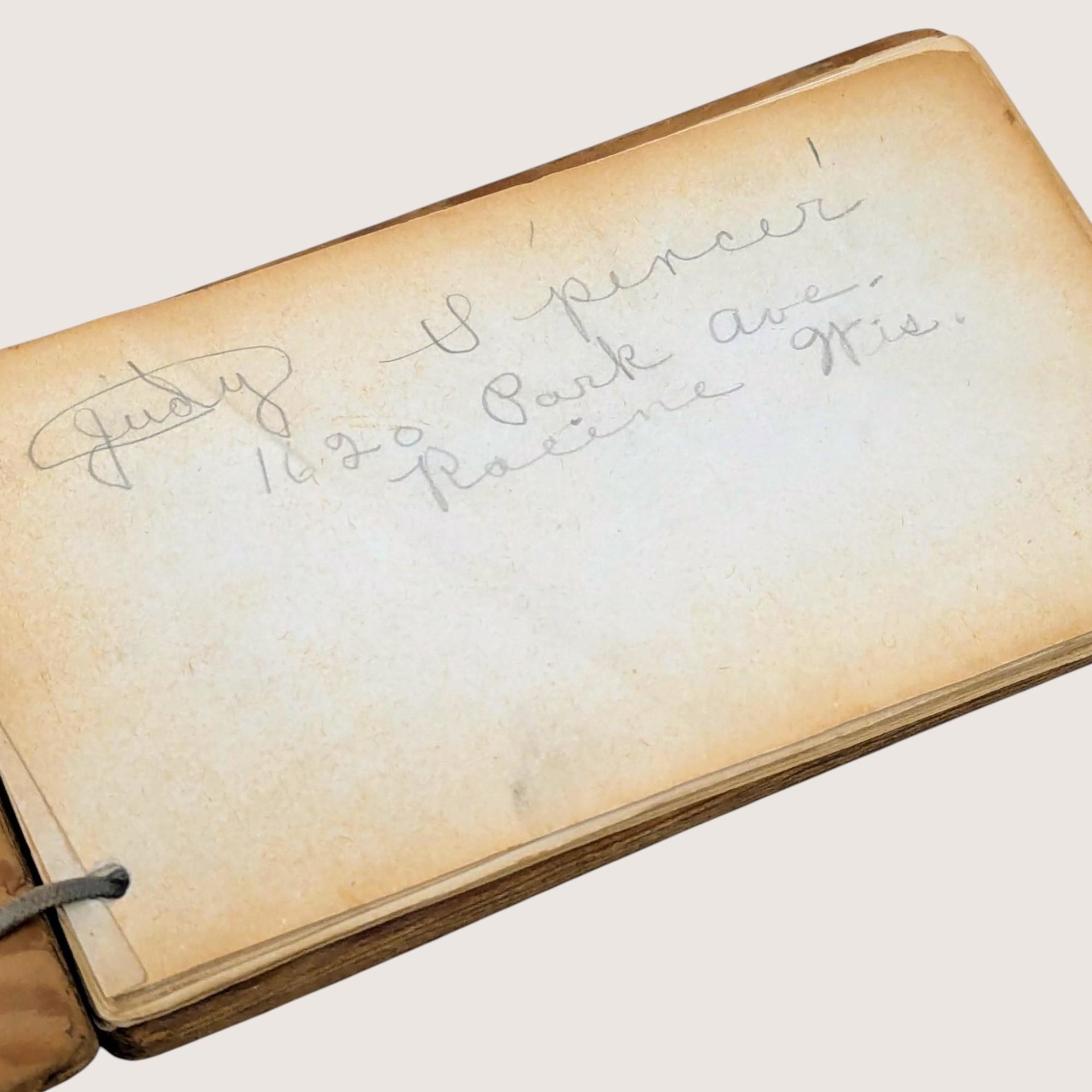 1948 Hand-Carved Wooden High School Autograph Book 