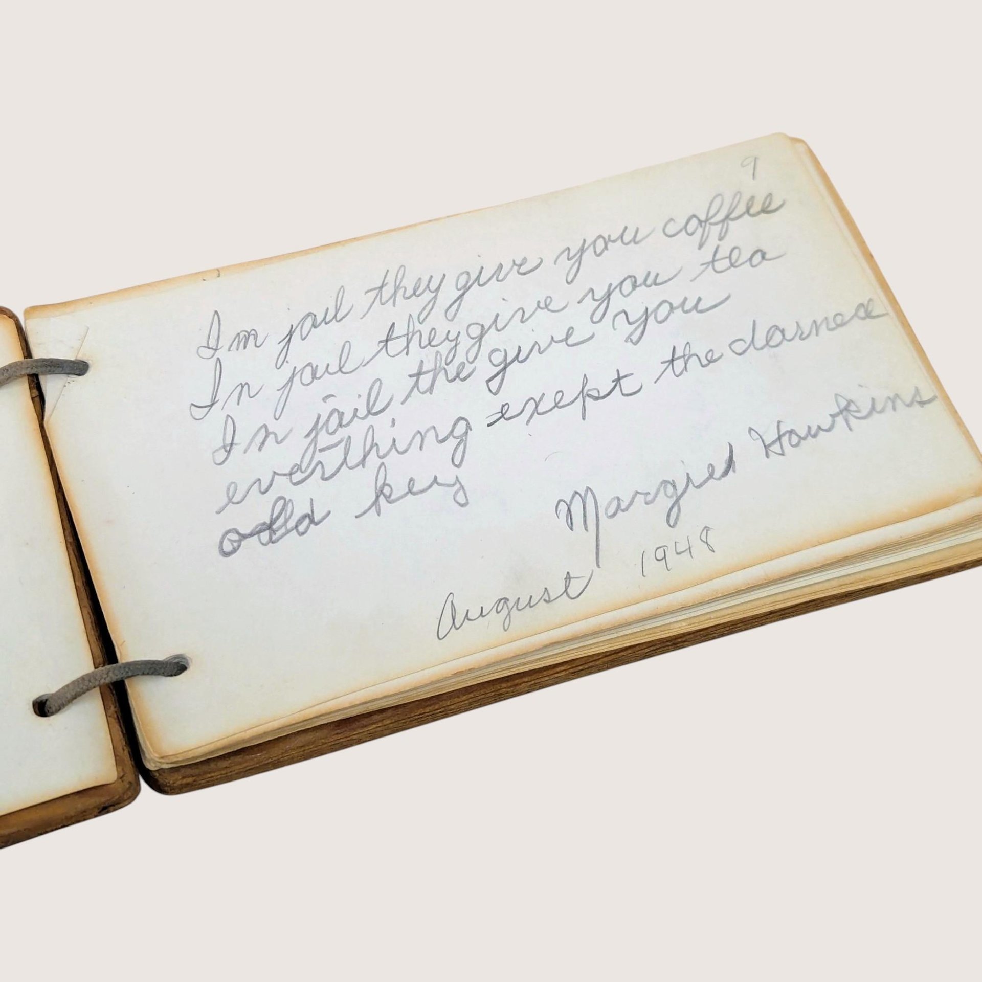1948 Hand-Carved Wooden High School Autograph Book 
