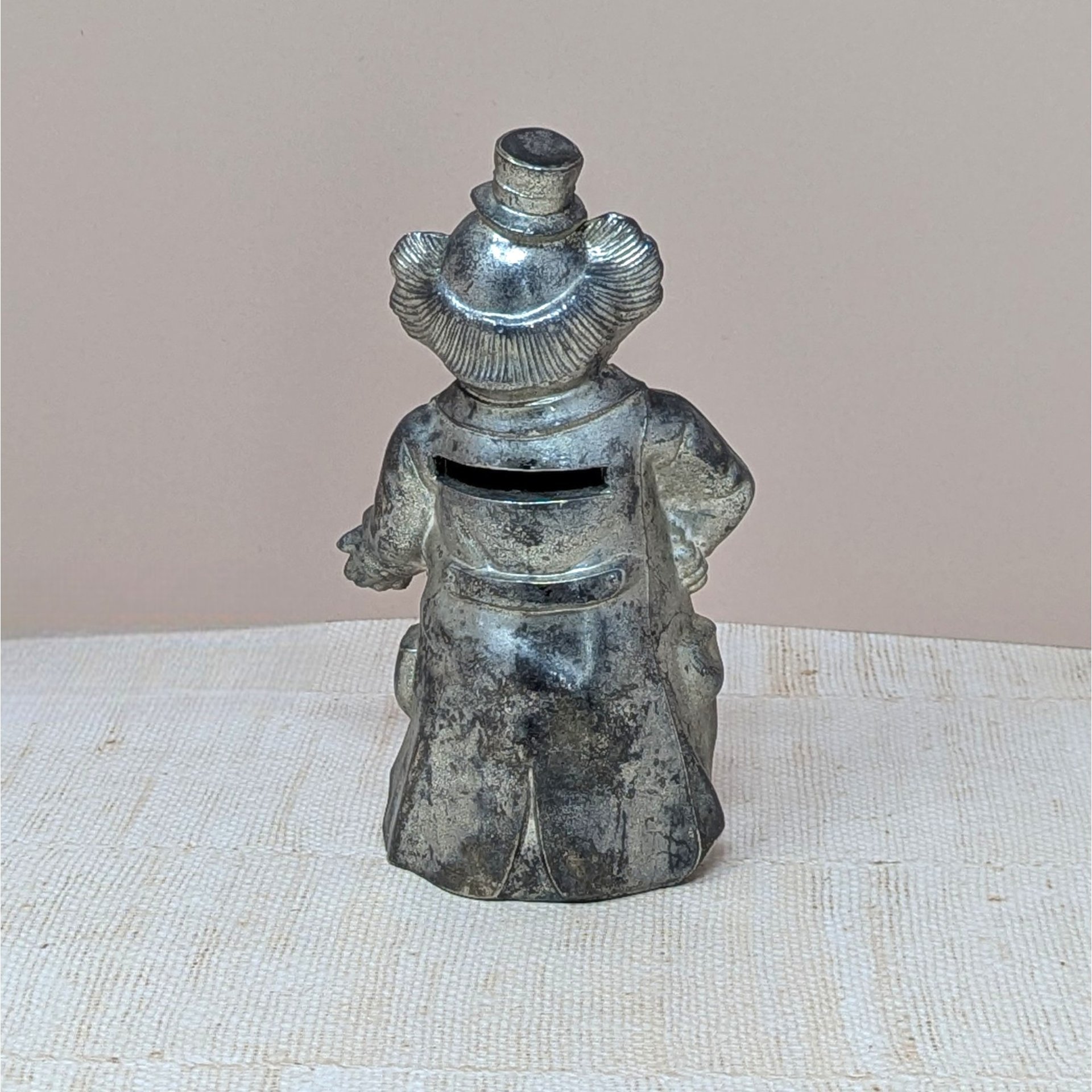Mid-Century Cast Metal Clown Bank – Vintage Industrial