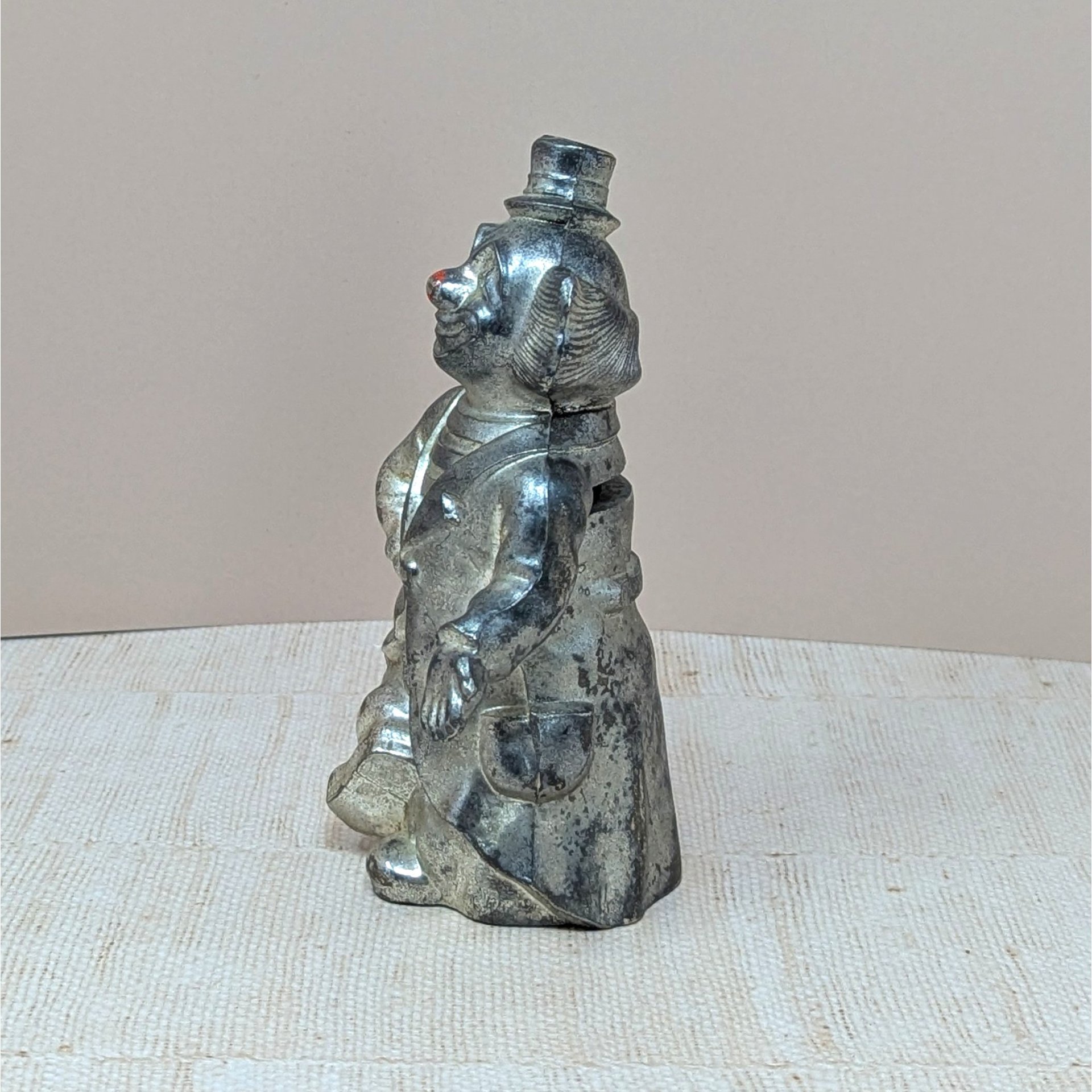 Mid-Century Cast Metal Clown Bank – Vintage Industrial
