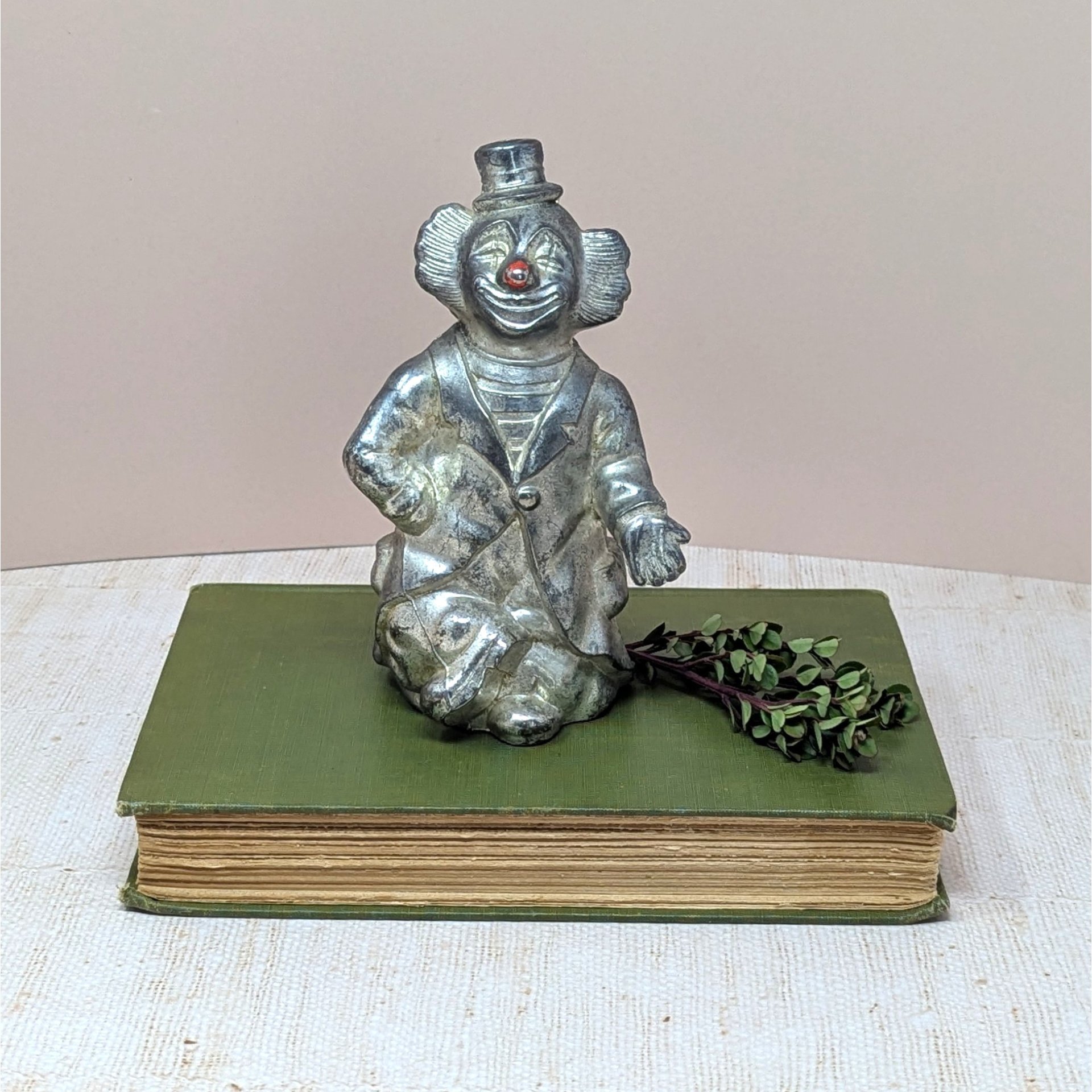 Mid-Century Cast Metal Clown Bank – Vintage Industrial