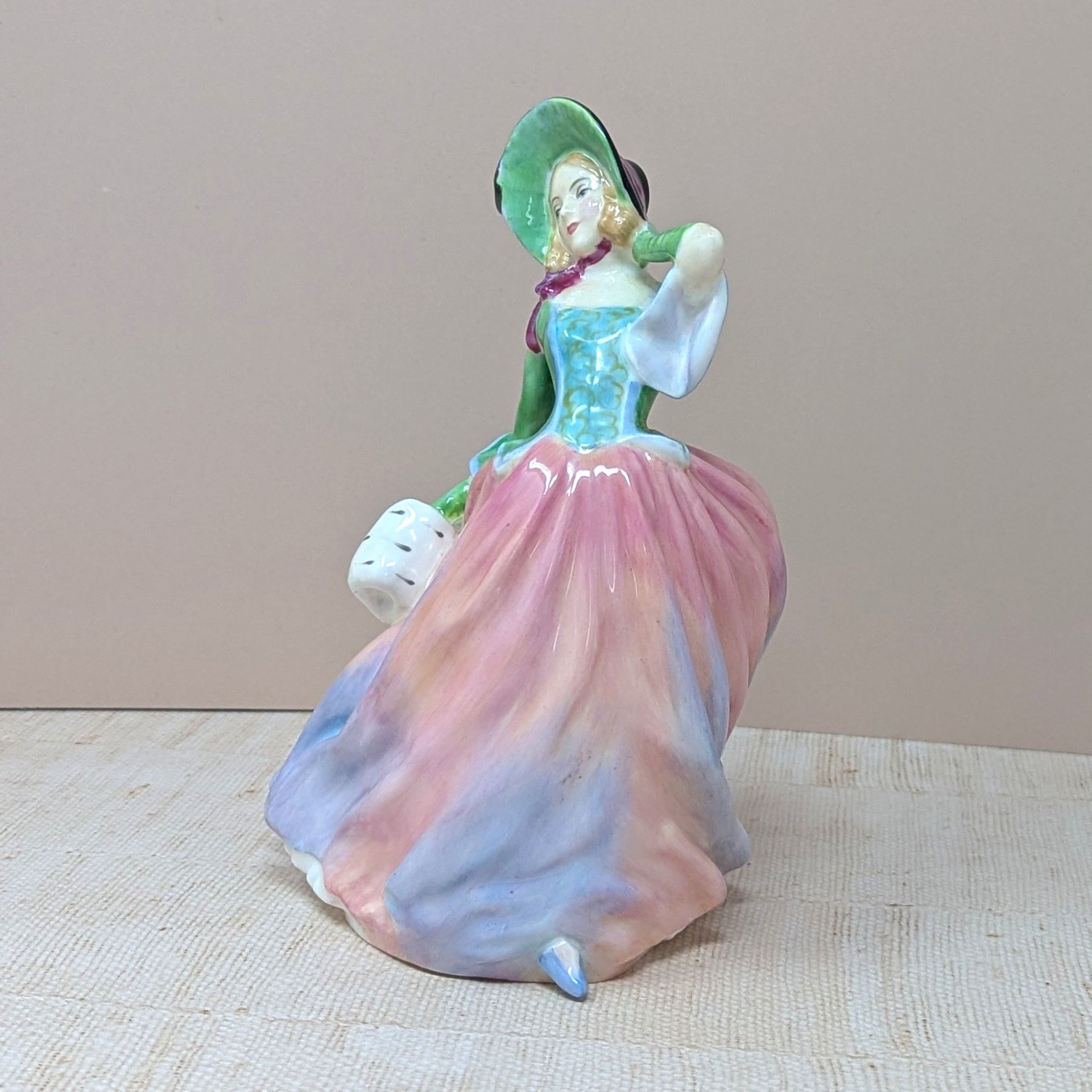 1939 Royal Doulton Autumn Breezes Figurine – Edwardian Fine Porcelain Heritage