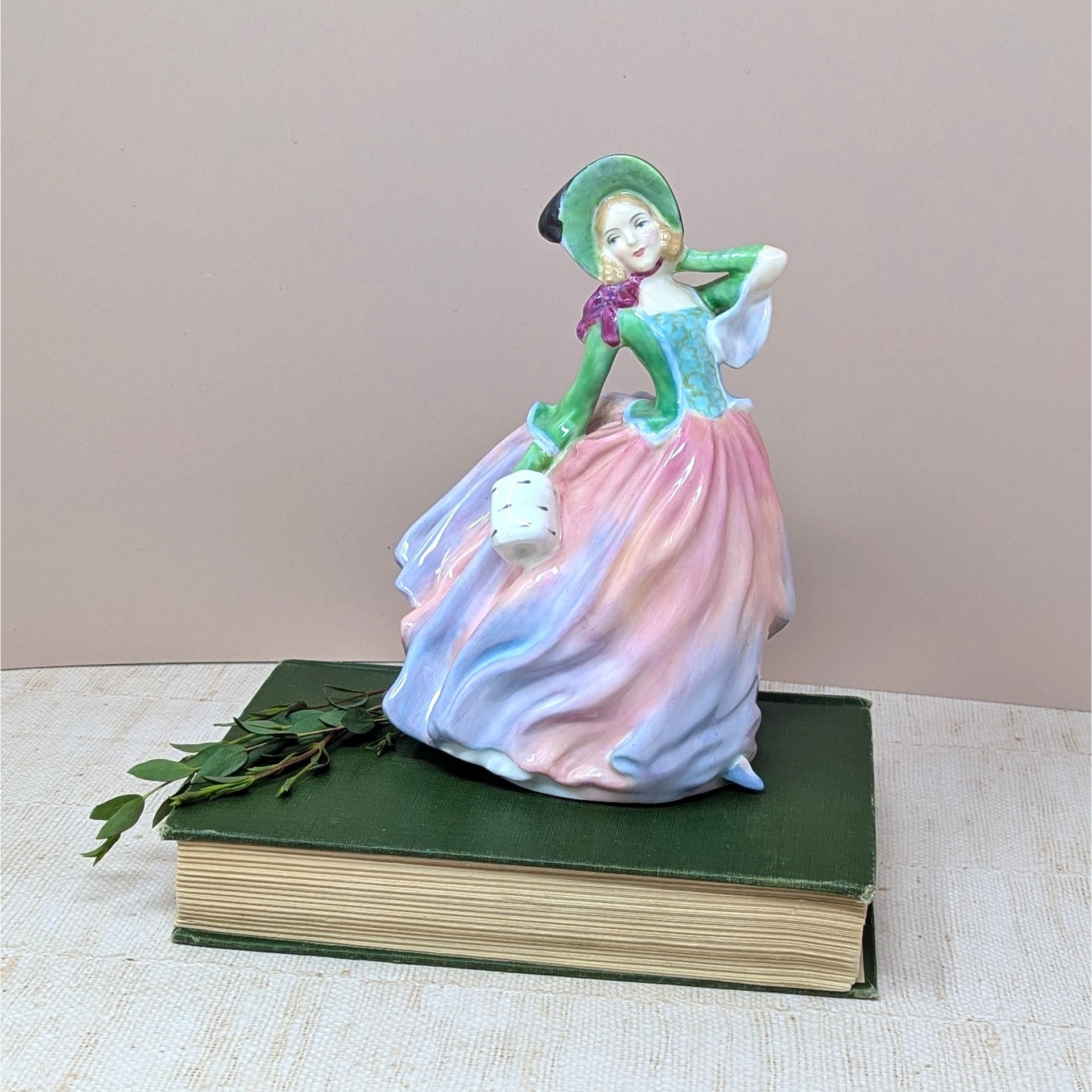 1939 Royal Doulton Autumn Breezes Figurine – Edwardian Fine Porcelain Heritage