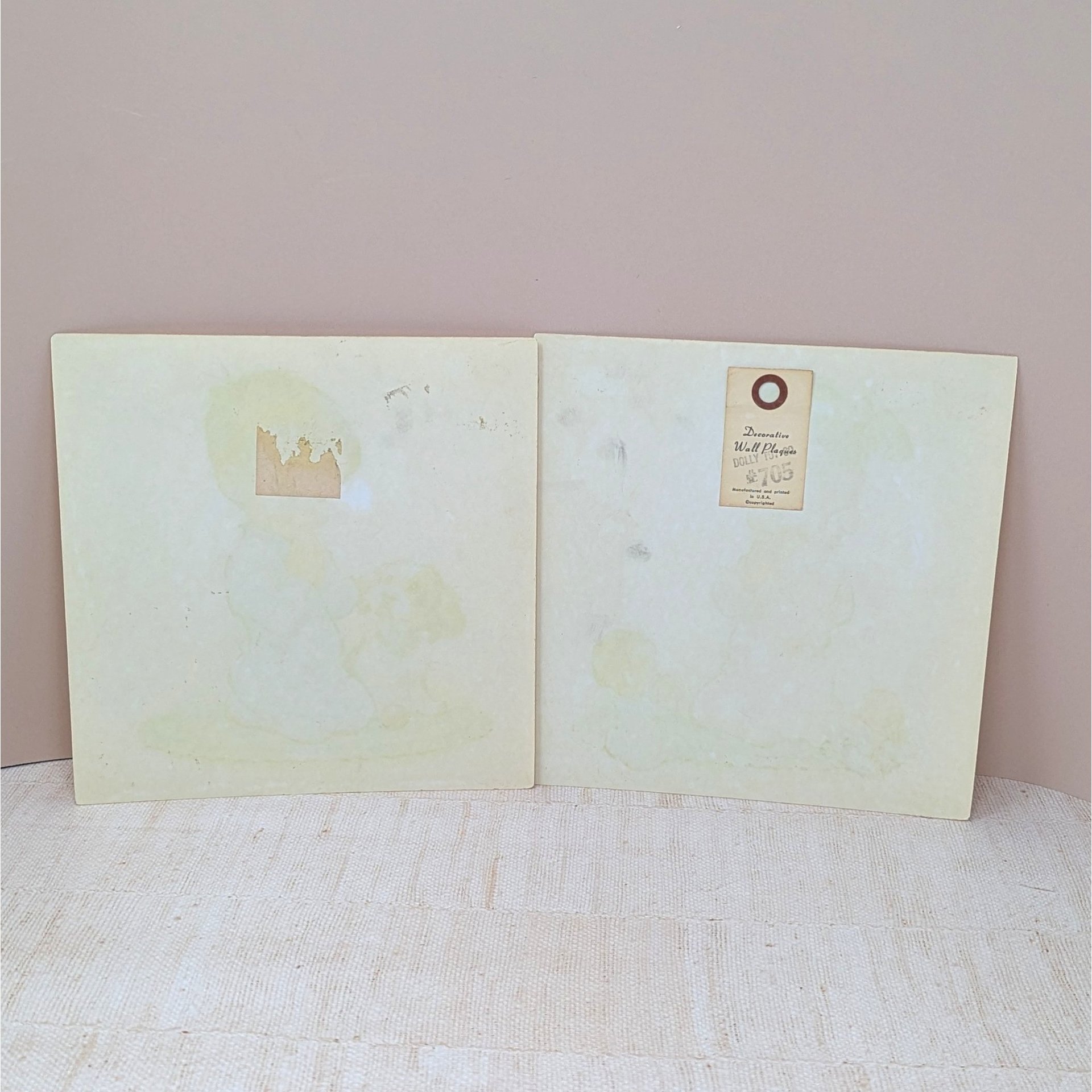 1960s Pete Hawley Fiberglass Plaques – Vintage Mid-Century Nursery Art