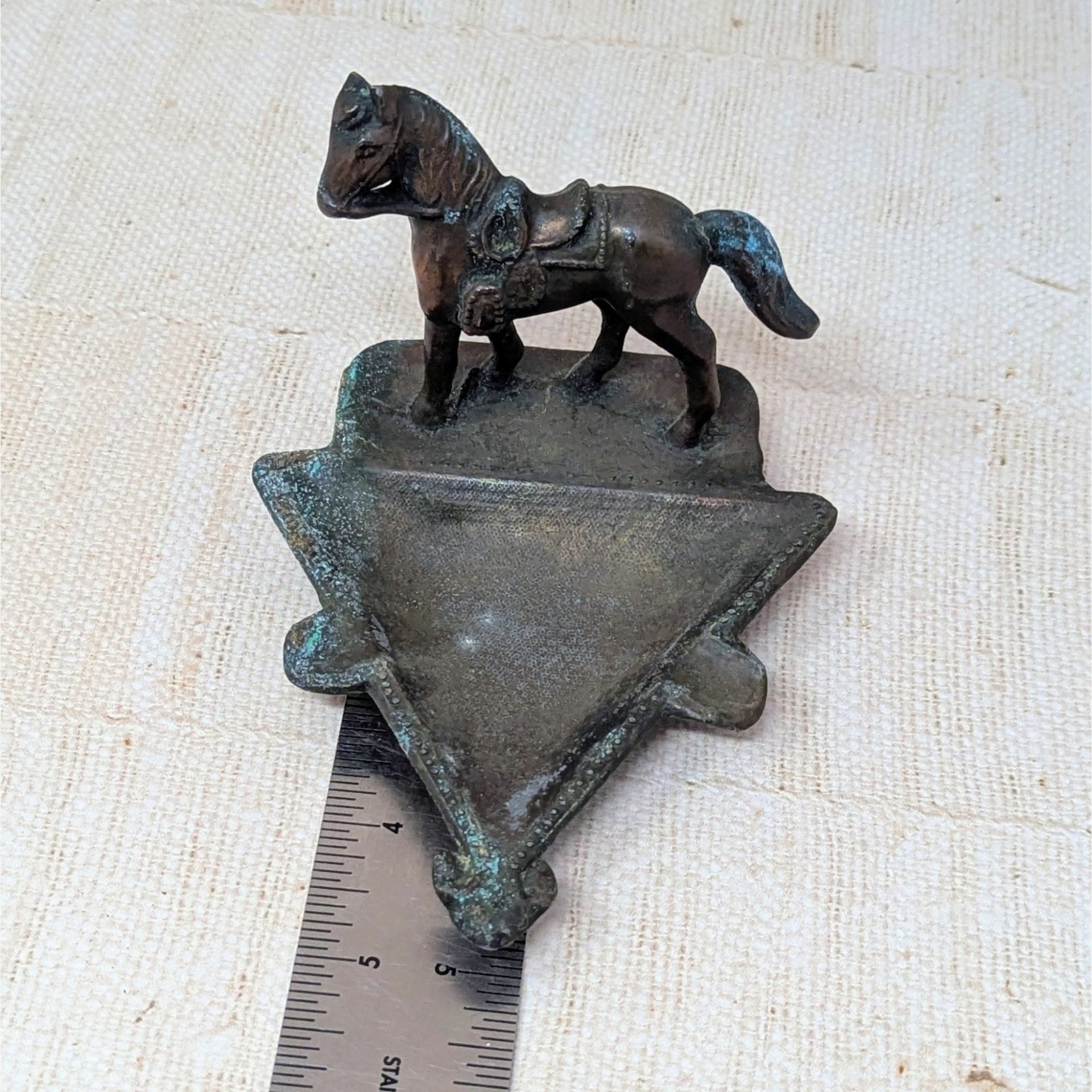 1930 John Wright Horse Cast Metal Ashtray