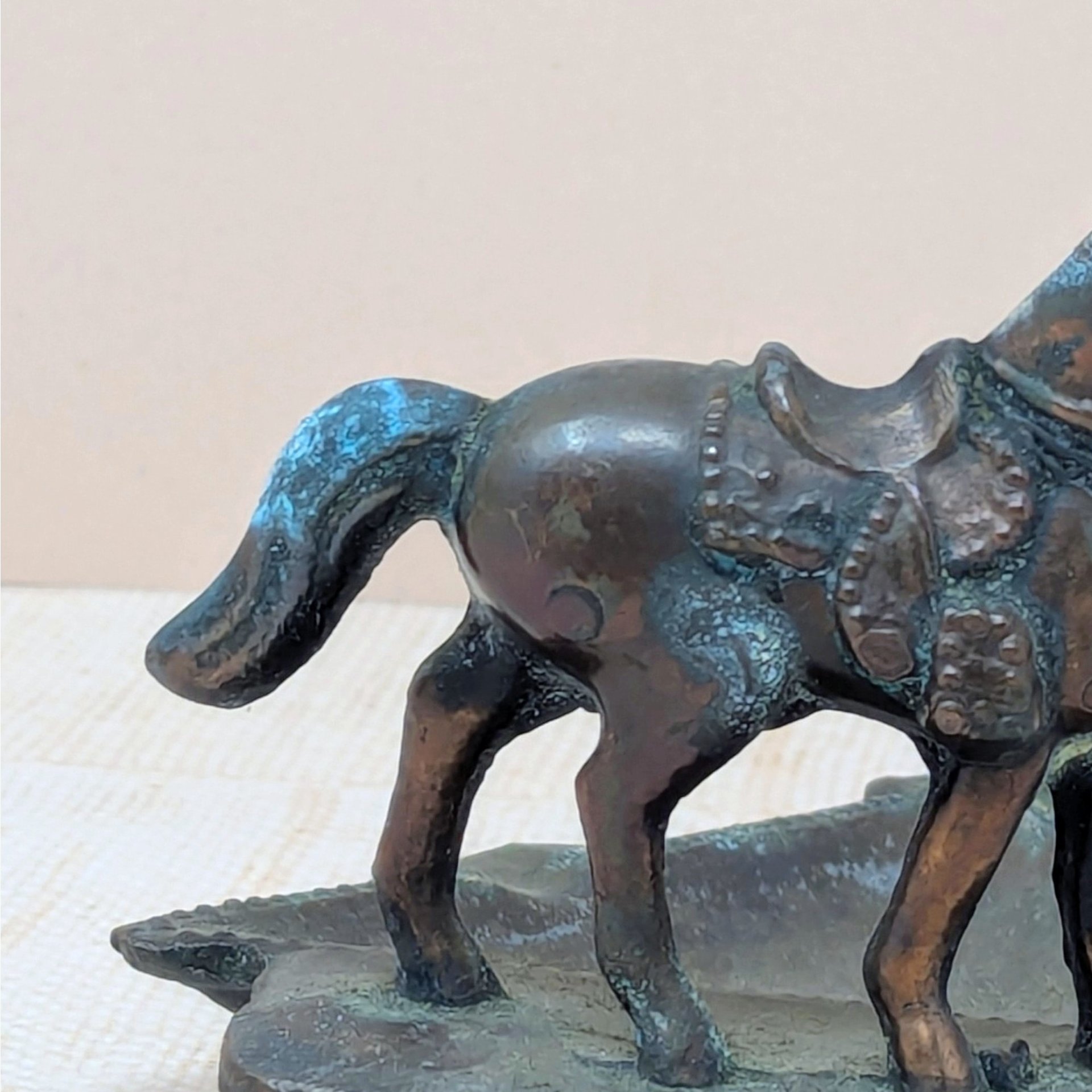 1930 John Wright Horse Cast Metal Ashtray