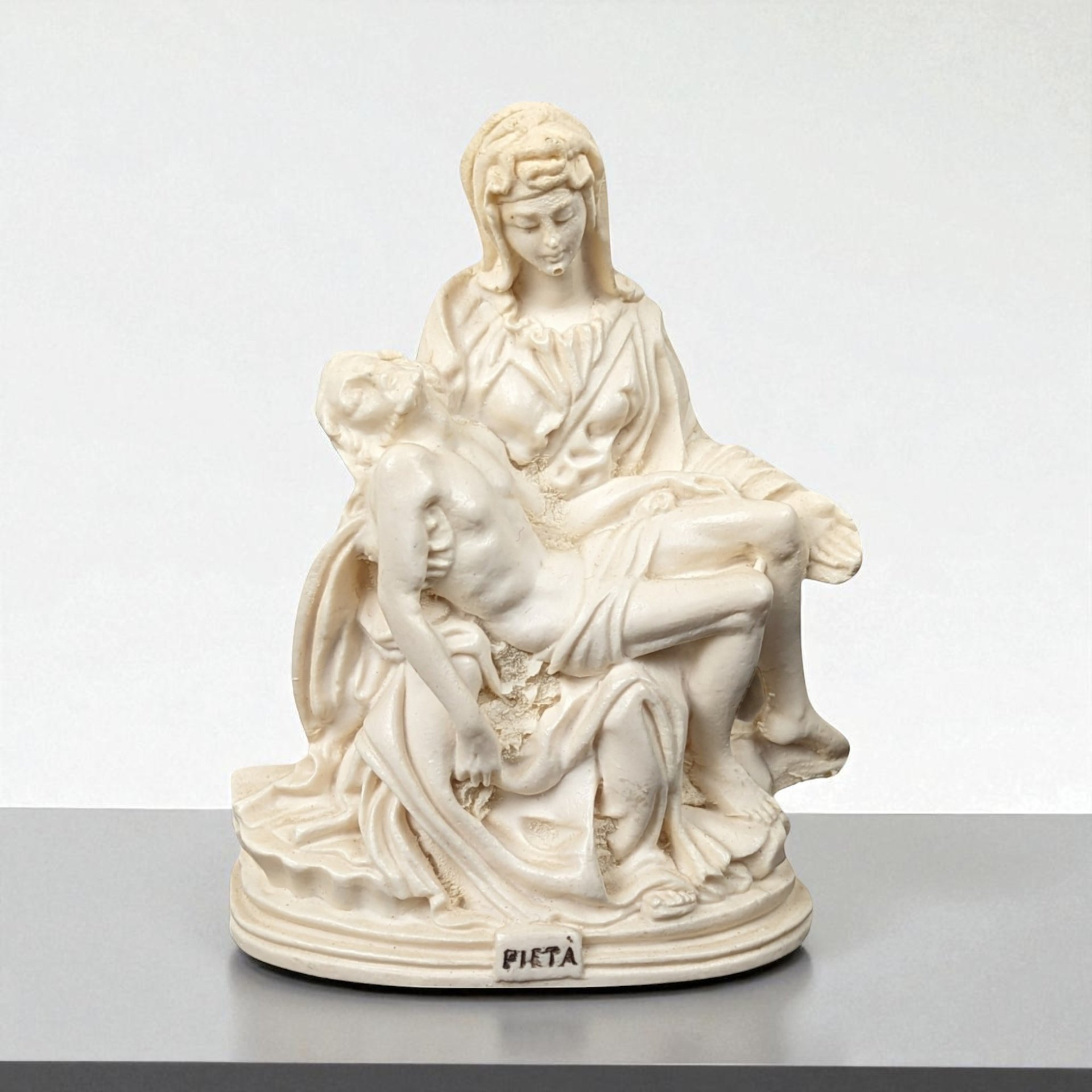 Vintage Italian Pieta Statue, Michelangelo Inspired Sculpture, Religious Figurine, Mary and Jesus Sculpture, Catholic Art, Home Altar Decor