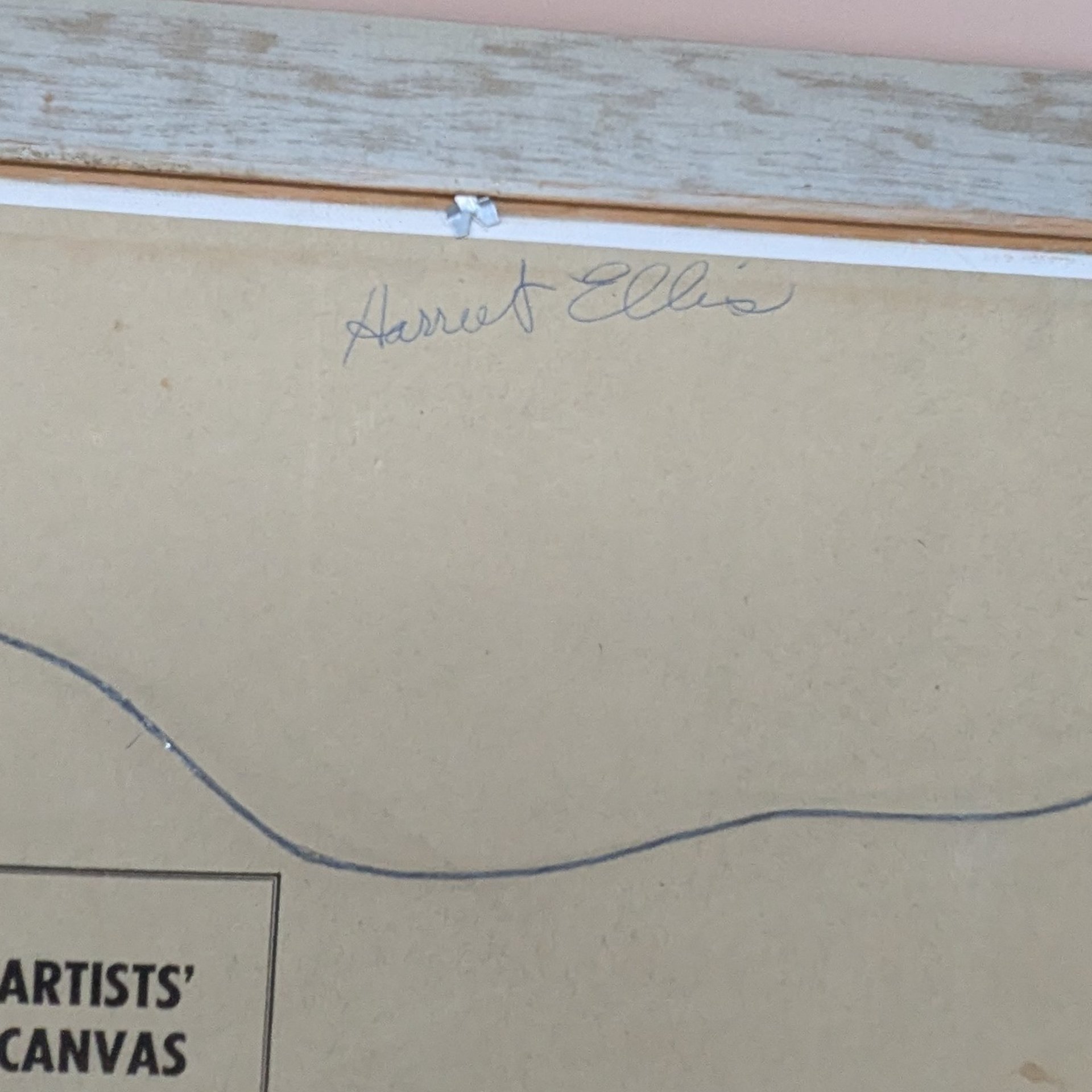 1973 Harriet Ellis Raggedy Ann Painting – Vintage Folk Art Canvas Board