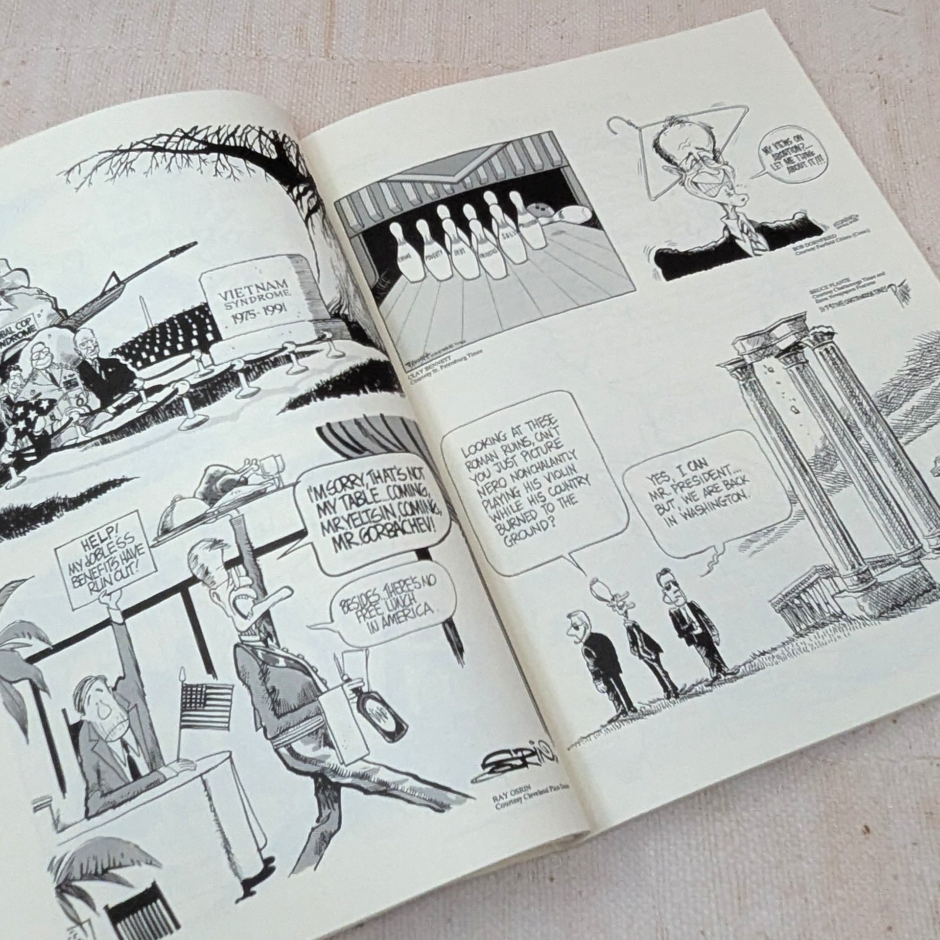 1992 Best Editorial Cartoons of the Year – Vintage Political Graphic