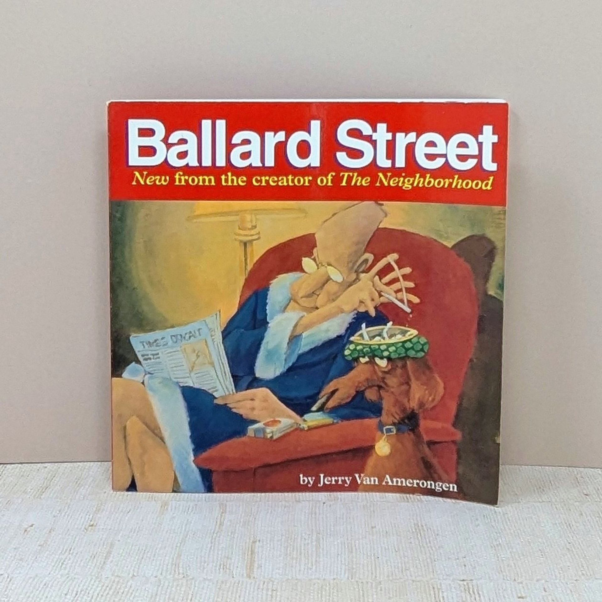 Signed Jerry Van Amerongen Ballard Street Book – 1998 Autographed Cartoon Art Softcover