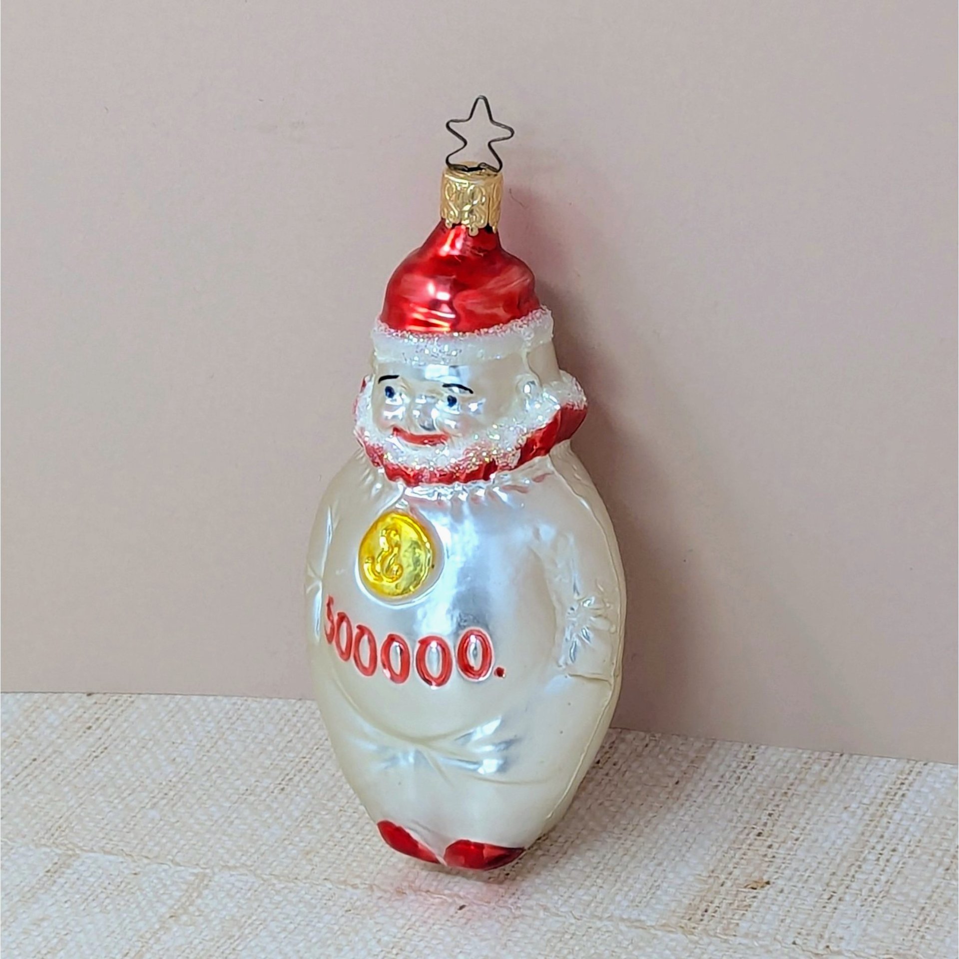 Vintage Inge-Glas "500,000" Milestone Clown Ornament