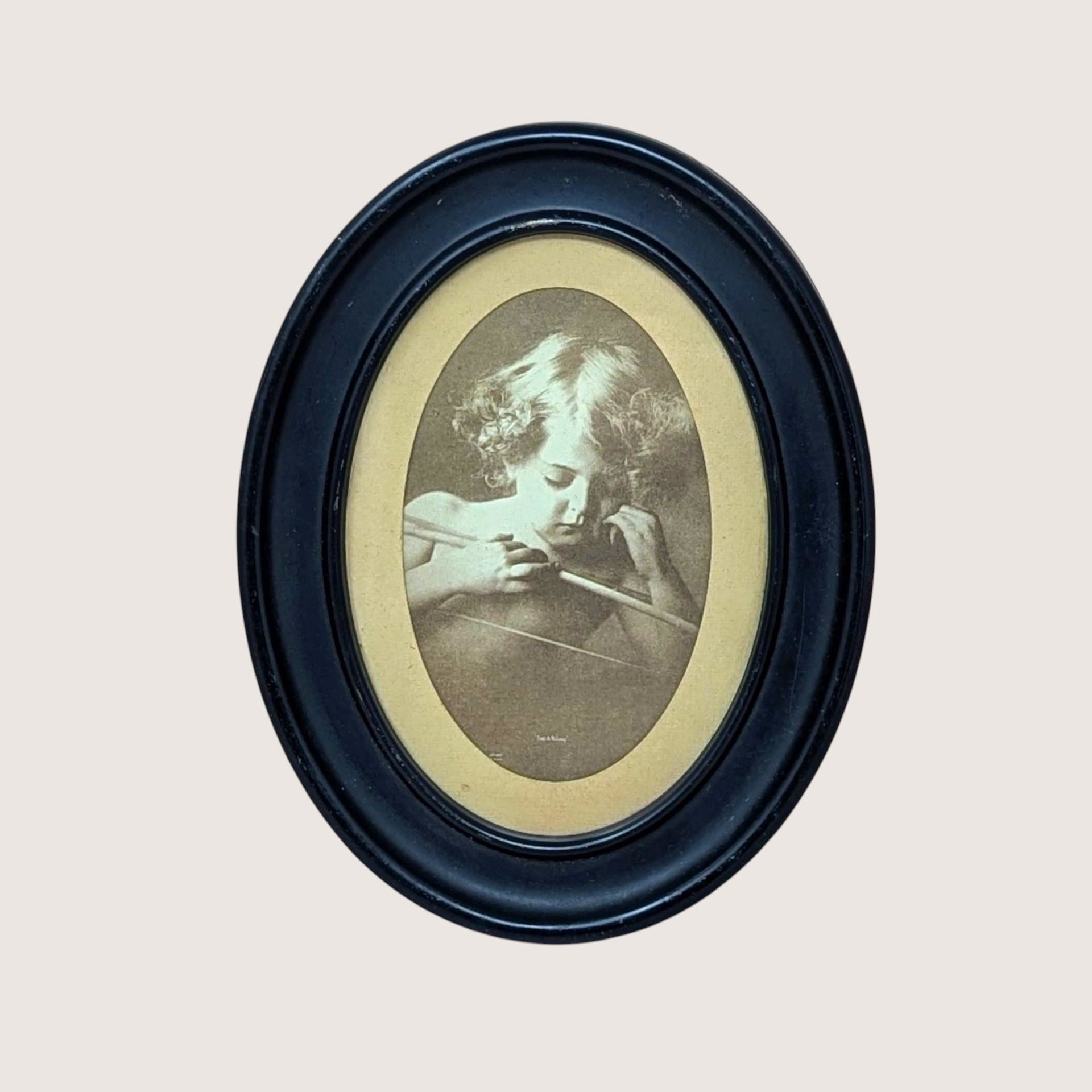 Vintage M.B. Parkinson "Cupid Asleep" Print 