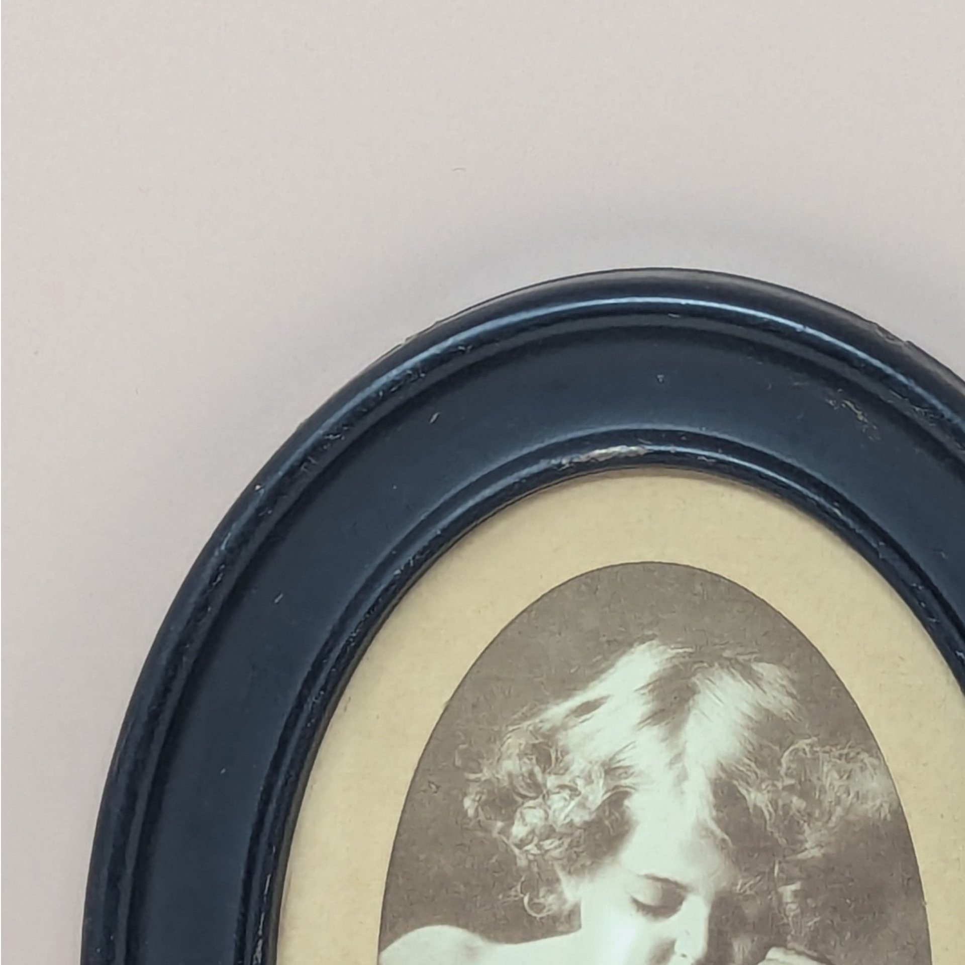 Vintage M.B. Parkinson "Cupid Asleep" Print – Framed Victorian Sepia Gallery Art