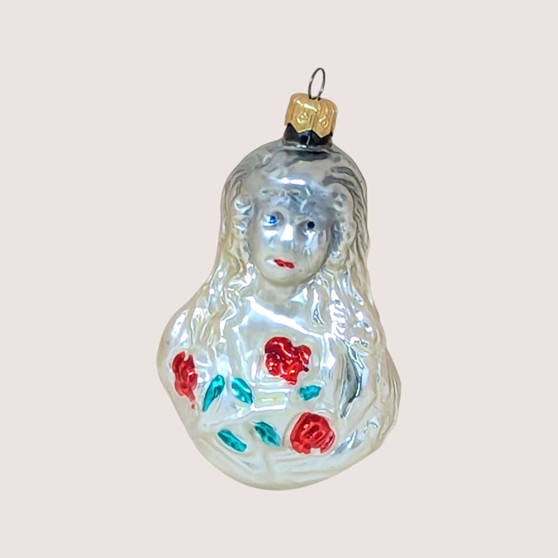 1982 Girl with Roses Inge-Glas Ornament
