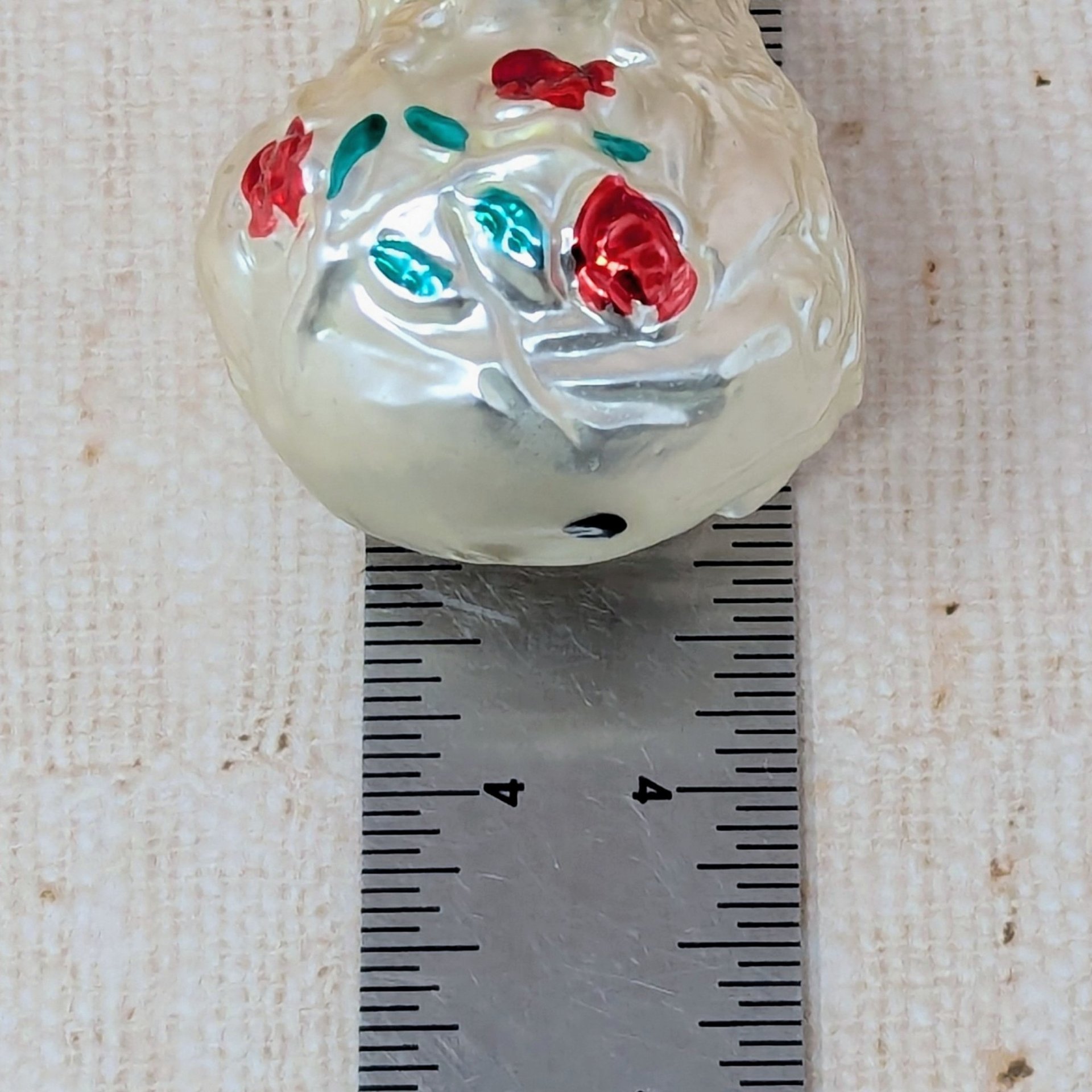 1982 Girl with Roses Inge-Glas Ornament – Victorian Mercury Glass Decor