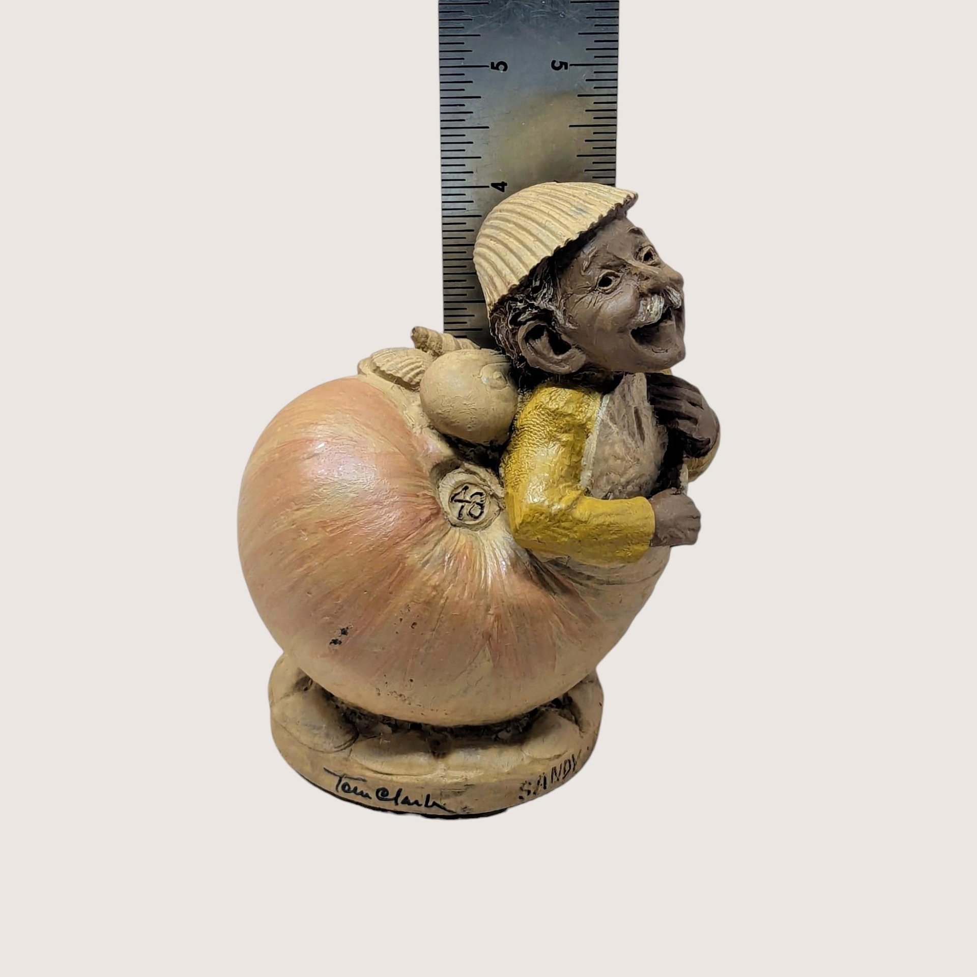 1983 Tom Clark Sandy Shell Signed Sculpture