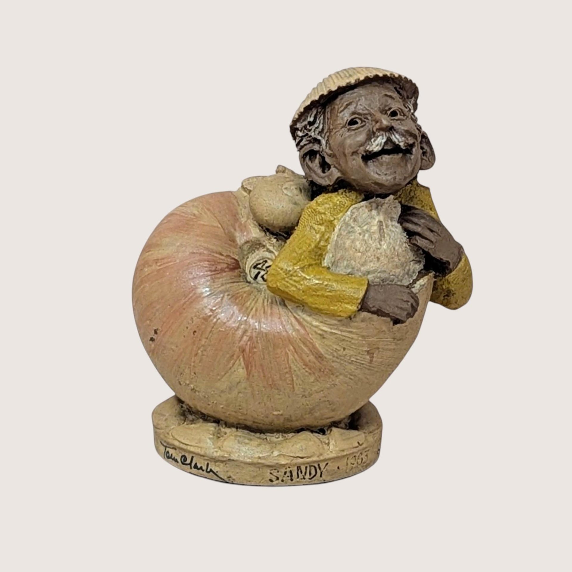 1983 Tom Clark Sandy Shell Signed Sculpture