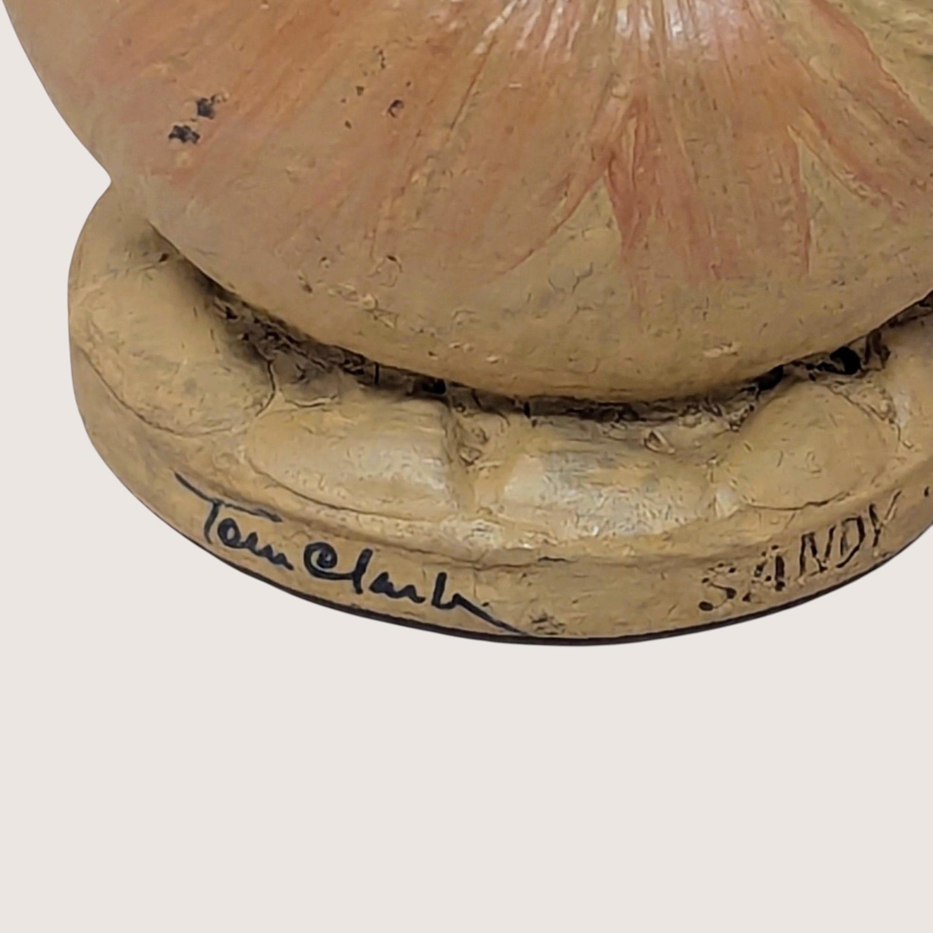 1983 Tom Clark Sandy Shell Signed Sculpture