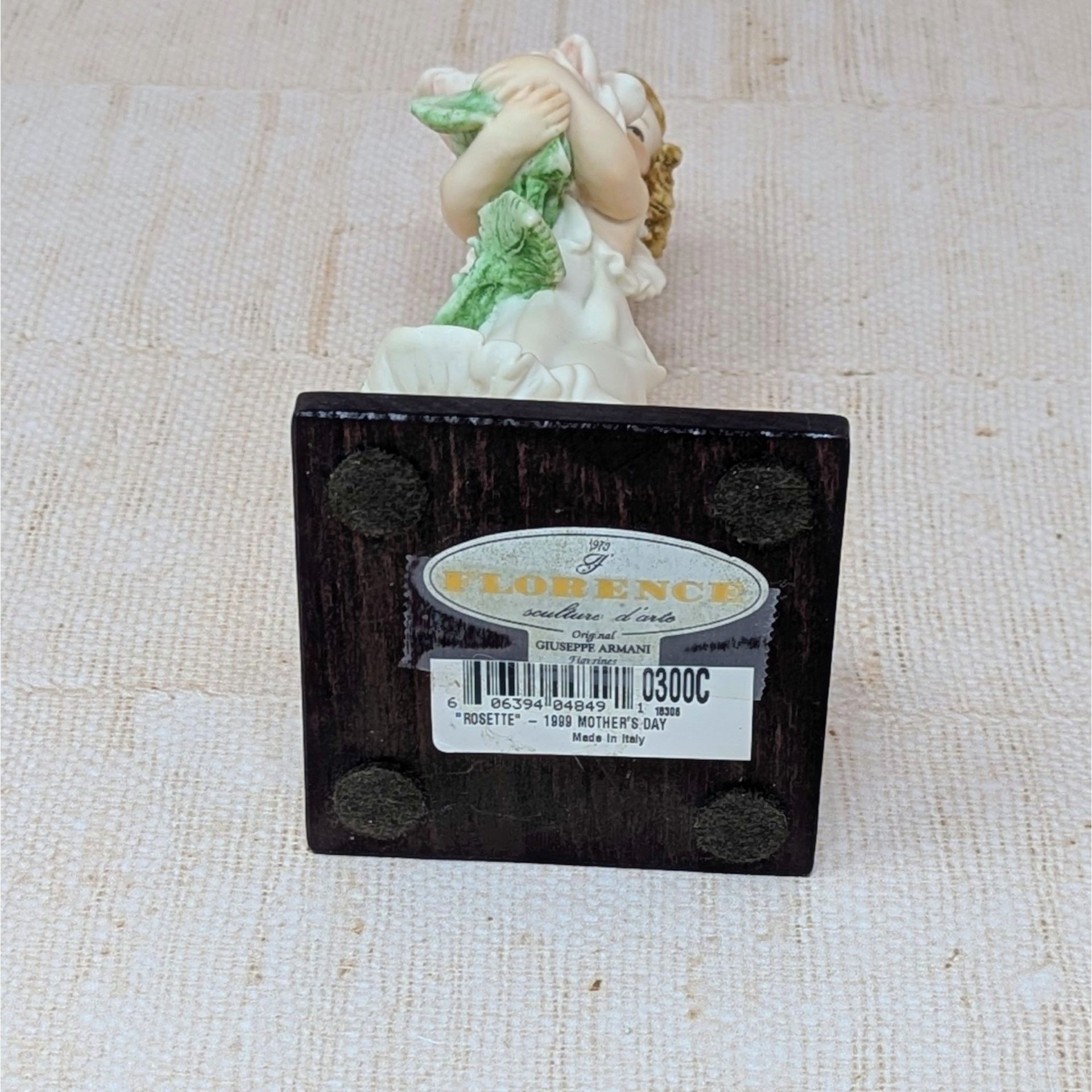 1999 Giuseppe Armani "Rosette" Figurine | Vintage Italian Florence Sculpture