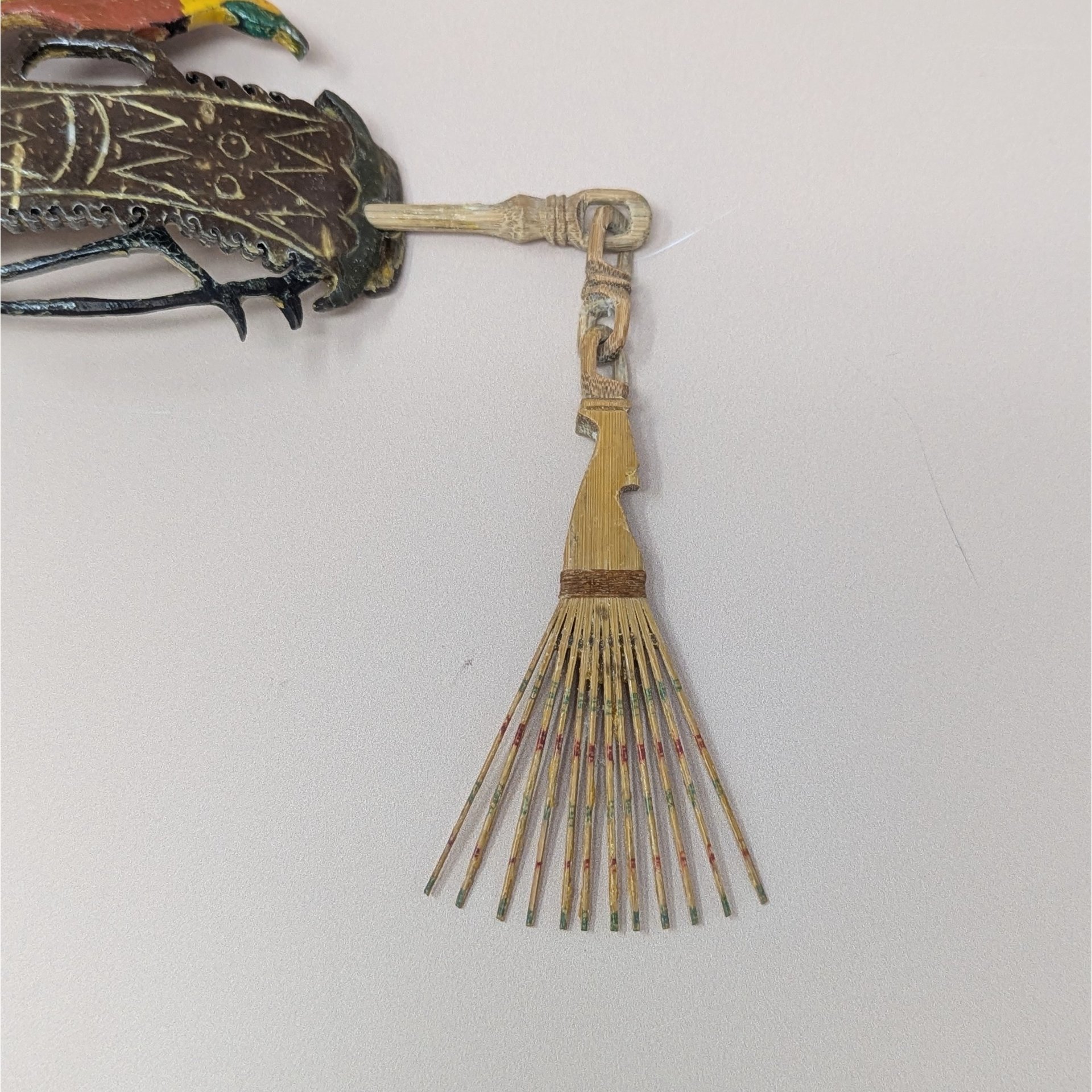 Vintage Hand-Carved Wood Bird Hair Slide