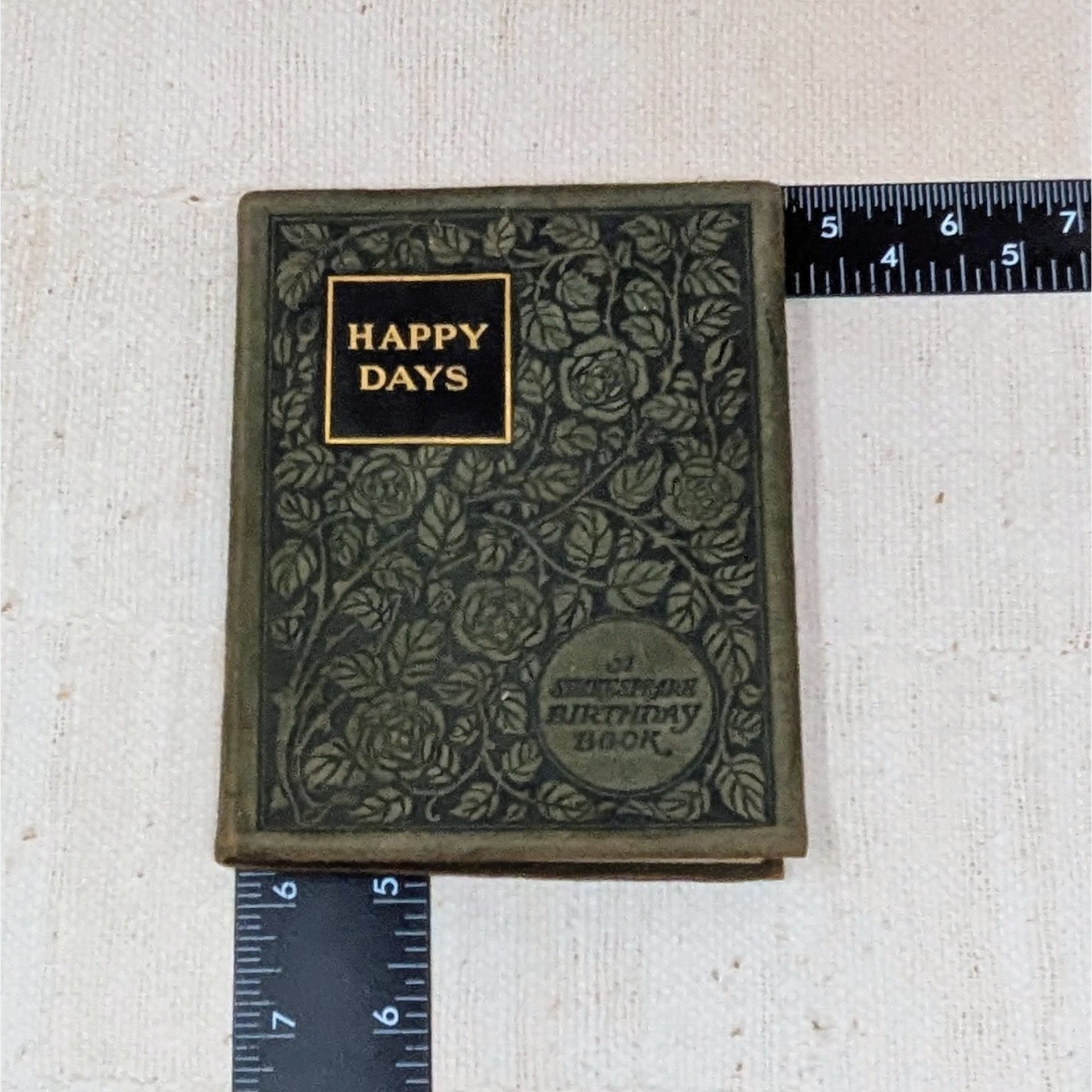 1904 Shakespeare Birthday "Happy Days" Leather-Bound Book