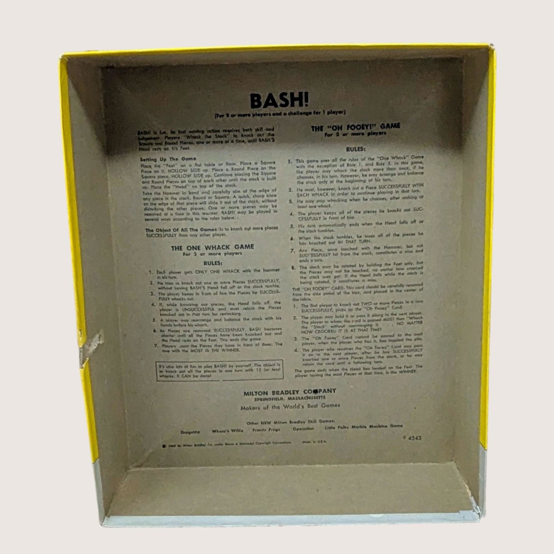 1965 Milton Bradley Bash Game