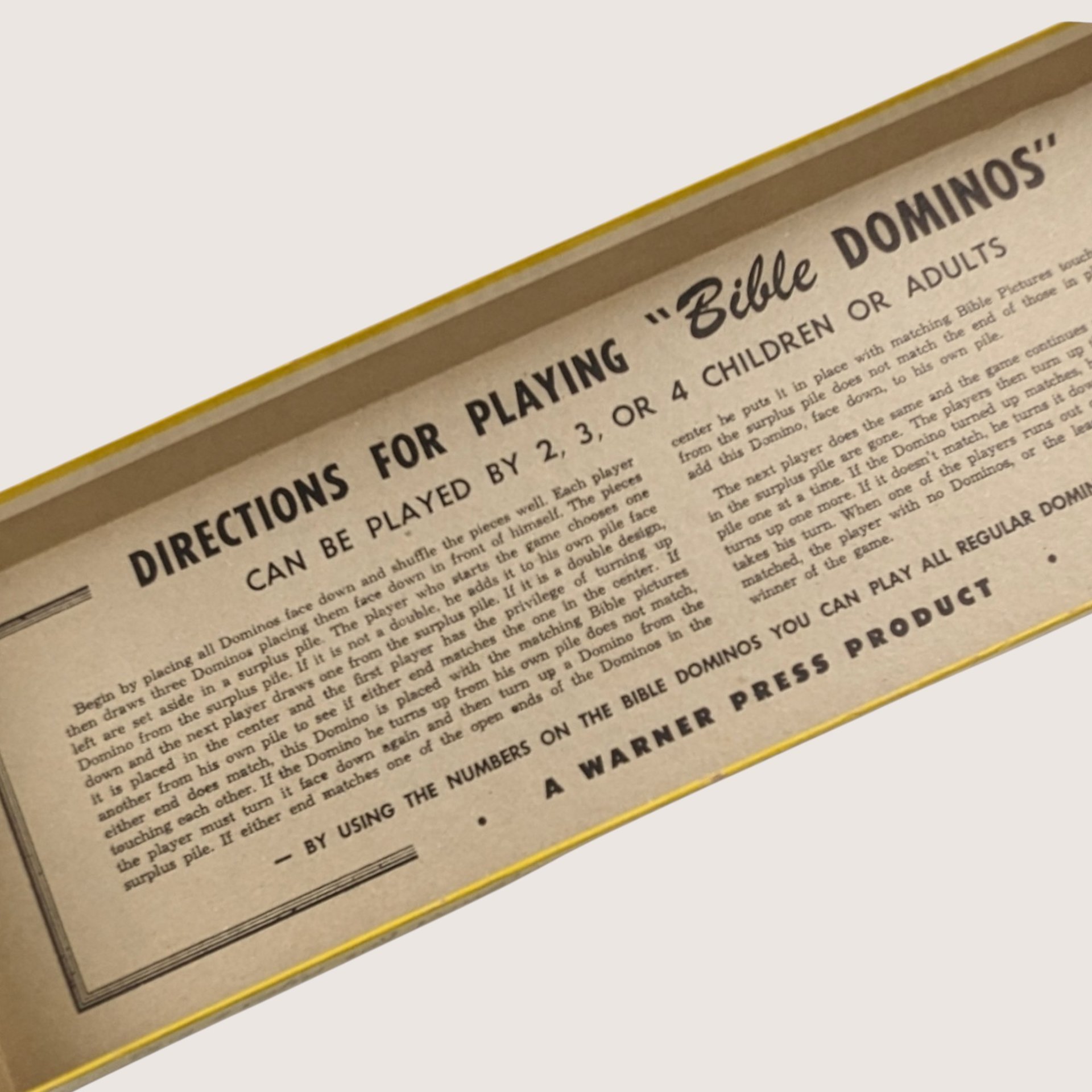 1960s Warner Press Bible Dominos Game
