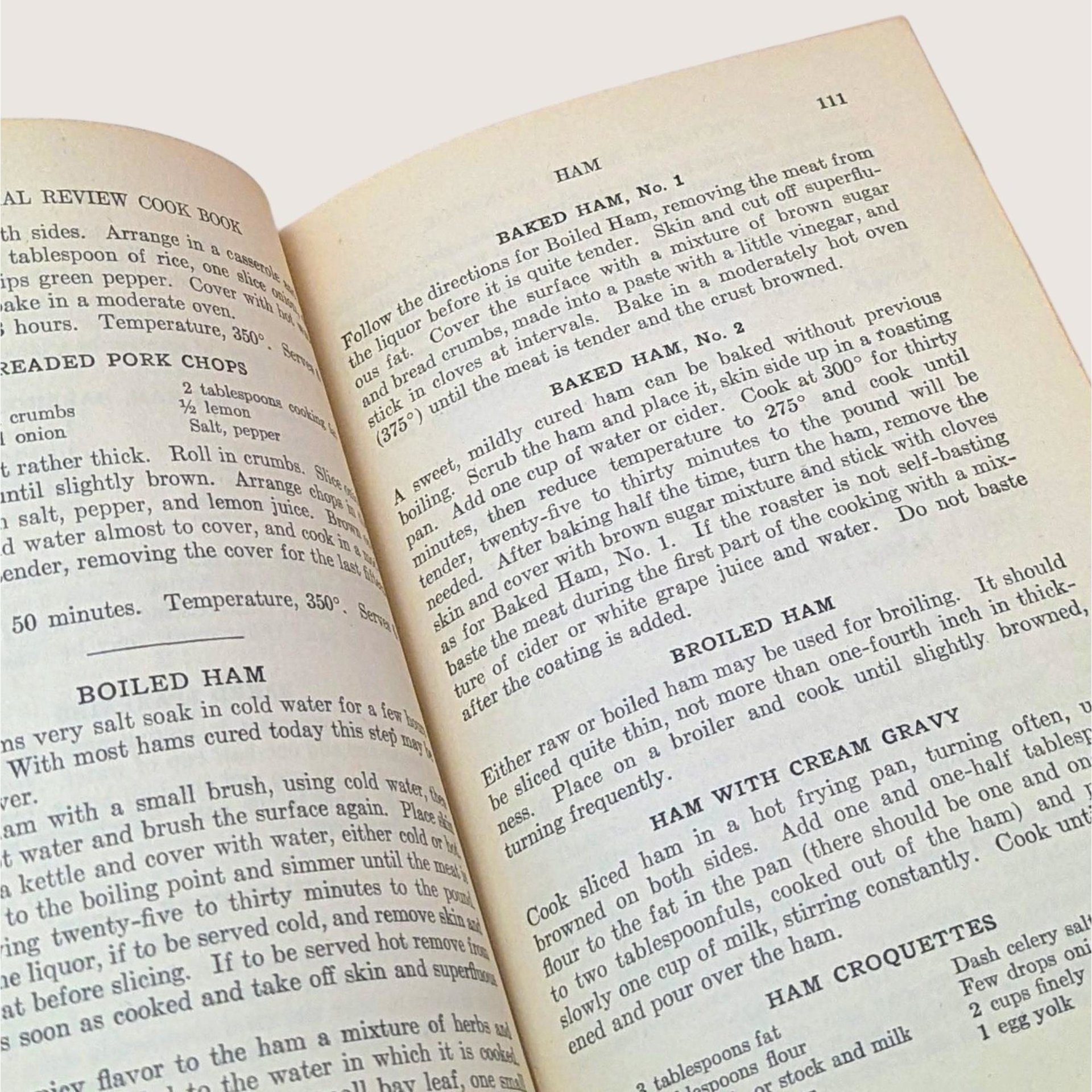 1931 Pictorial Review Standard Cook Book Hardcover 