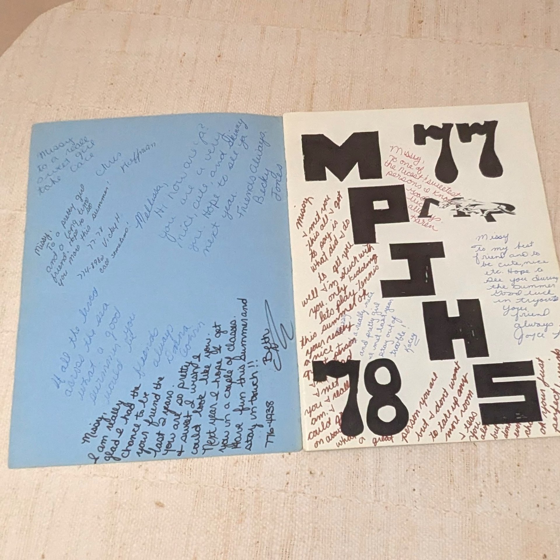 1977-1978 Mounds Park Junior High School Yearbook, Softcover – Vintage St. Paul Minnesota Ephemera