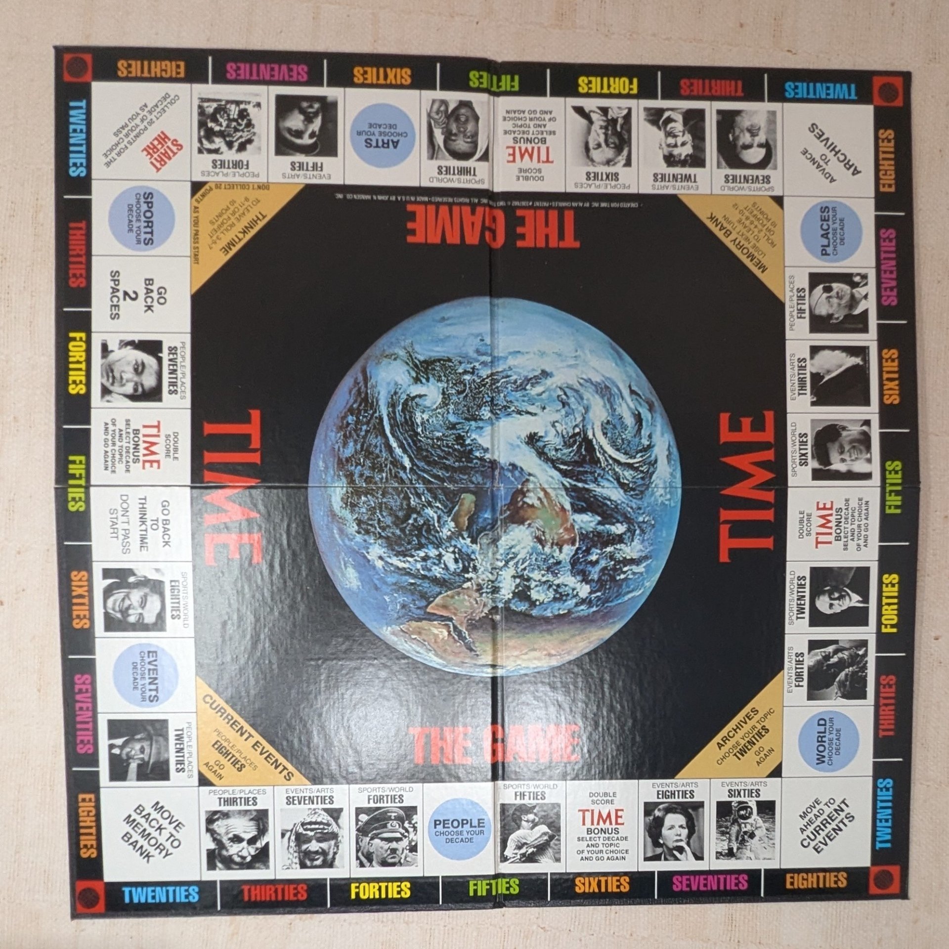 1983 Time The Game Trivia Board Game, Complete – 1980s News Media History Game Room