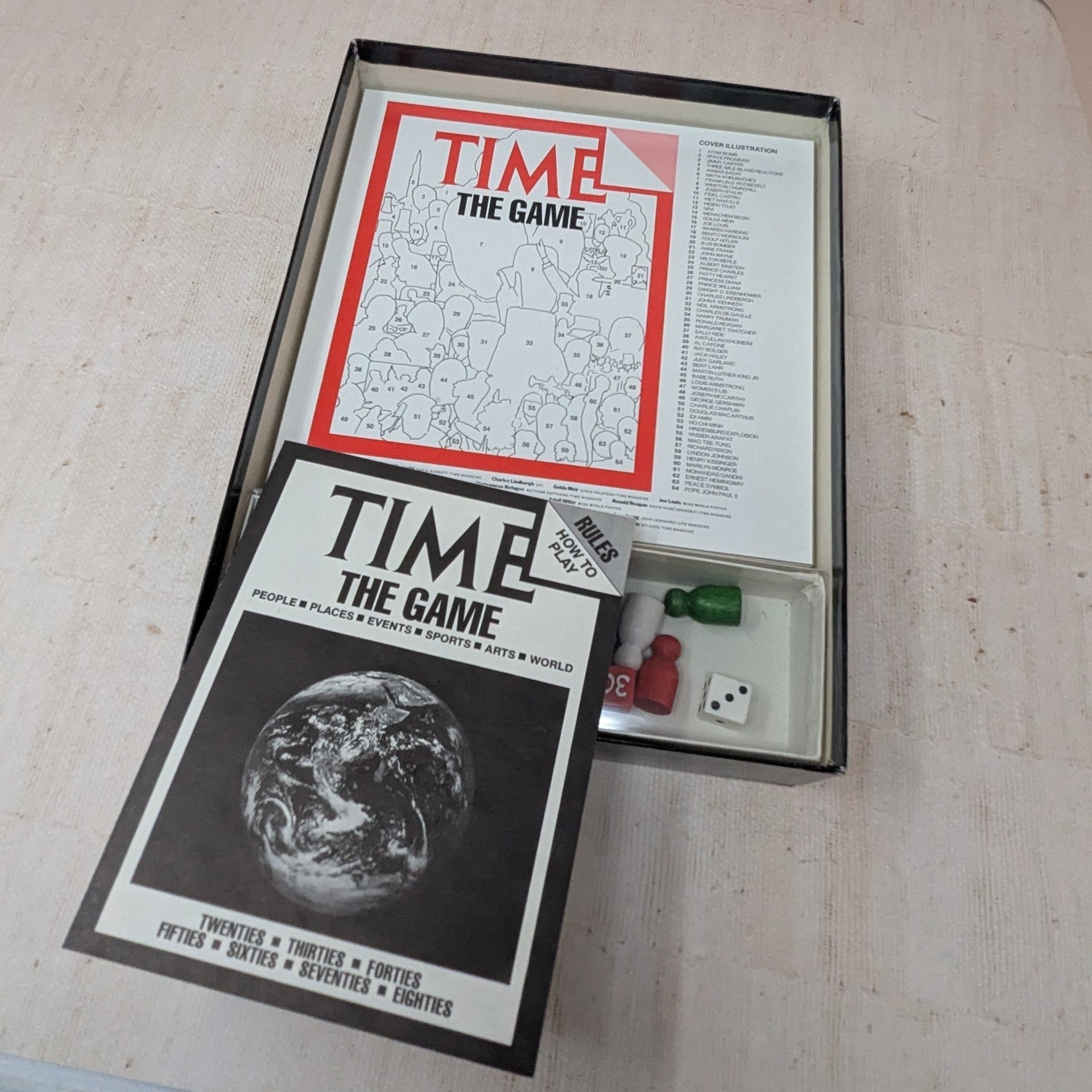 1983 Time The Game Trivia Board Game, Complete – 1980s News Media History Game Room